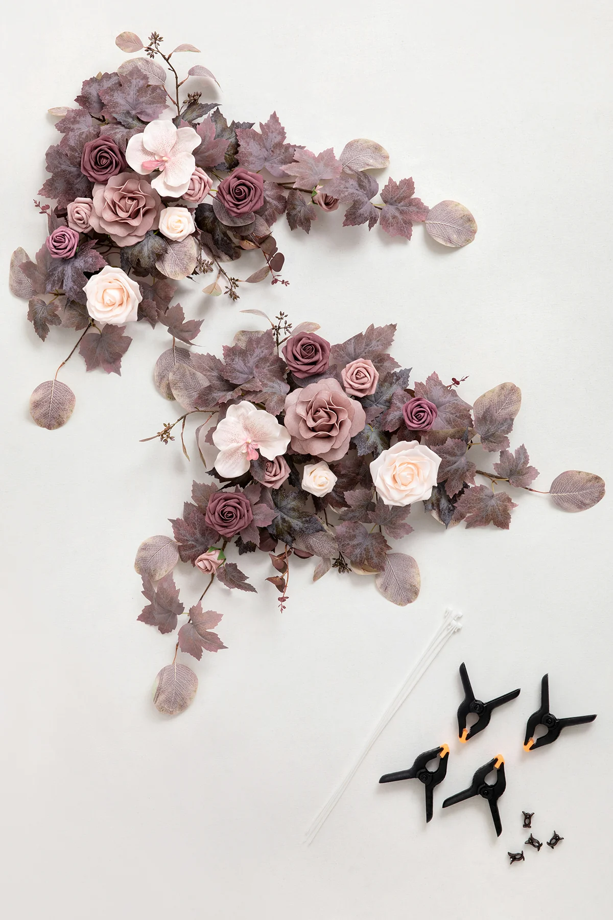Sweetheart Table Floral Swags in Flowing Mauve Romance - Image 5