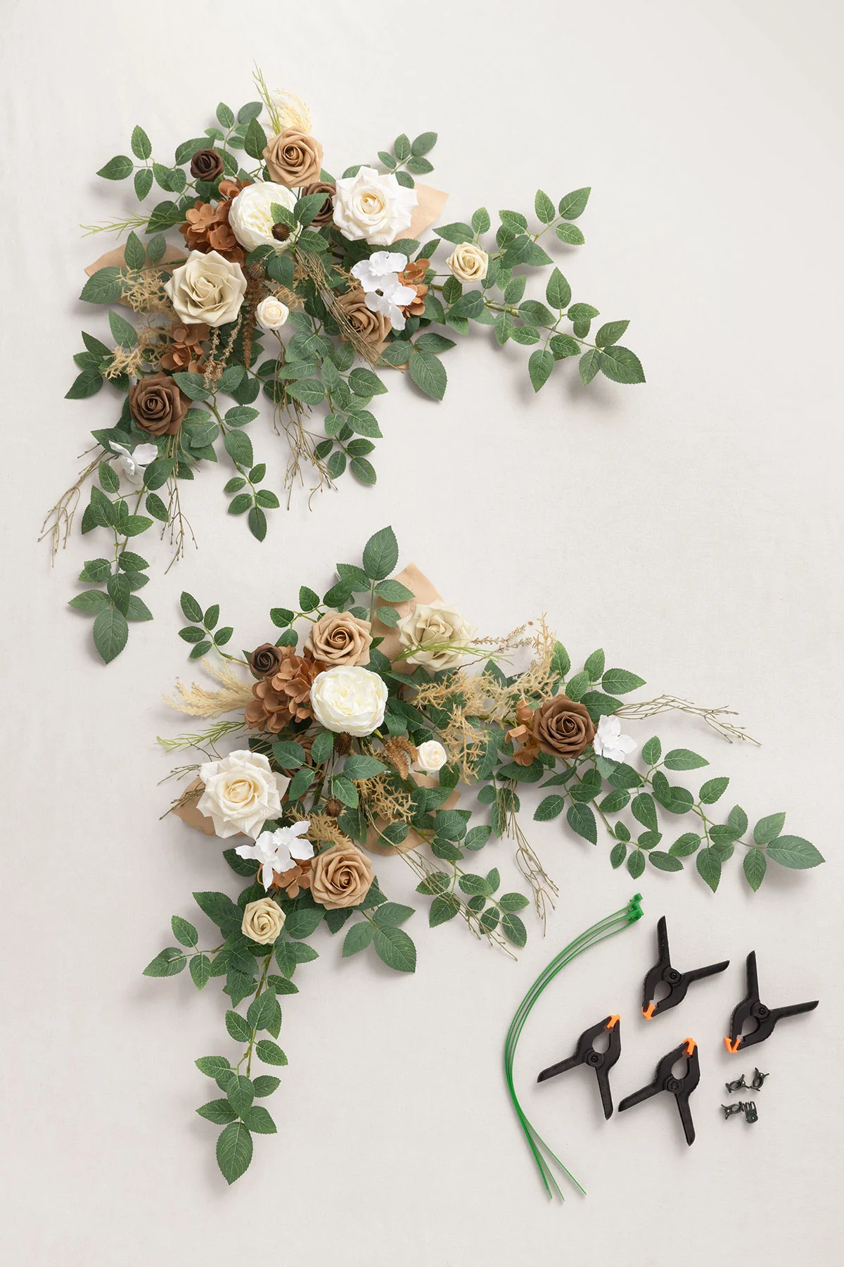 Sweetheart Table Floral Swags in Earth Brown & Tawny Beige - Image 4