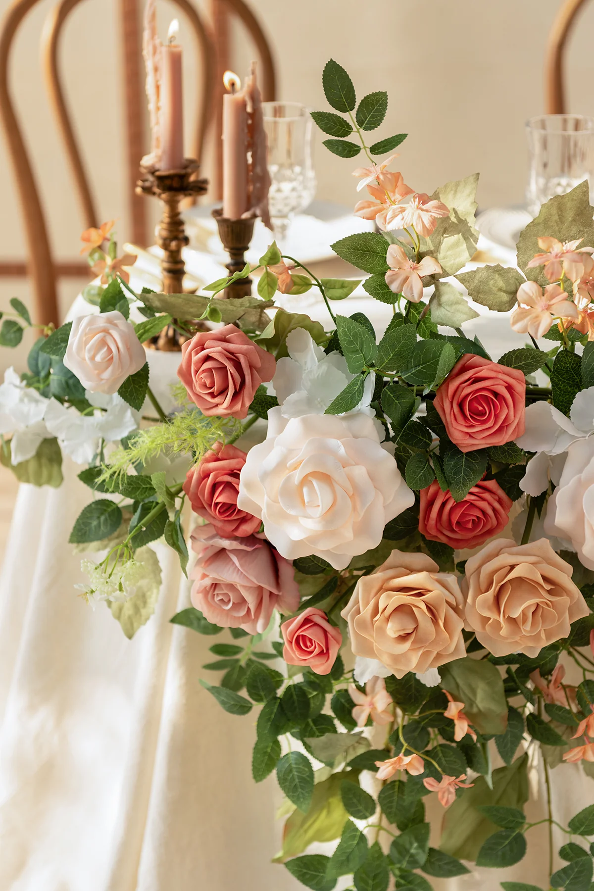 Sweetheart Table Floral Swags in Garden Blush - Image 3