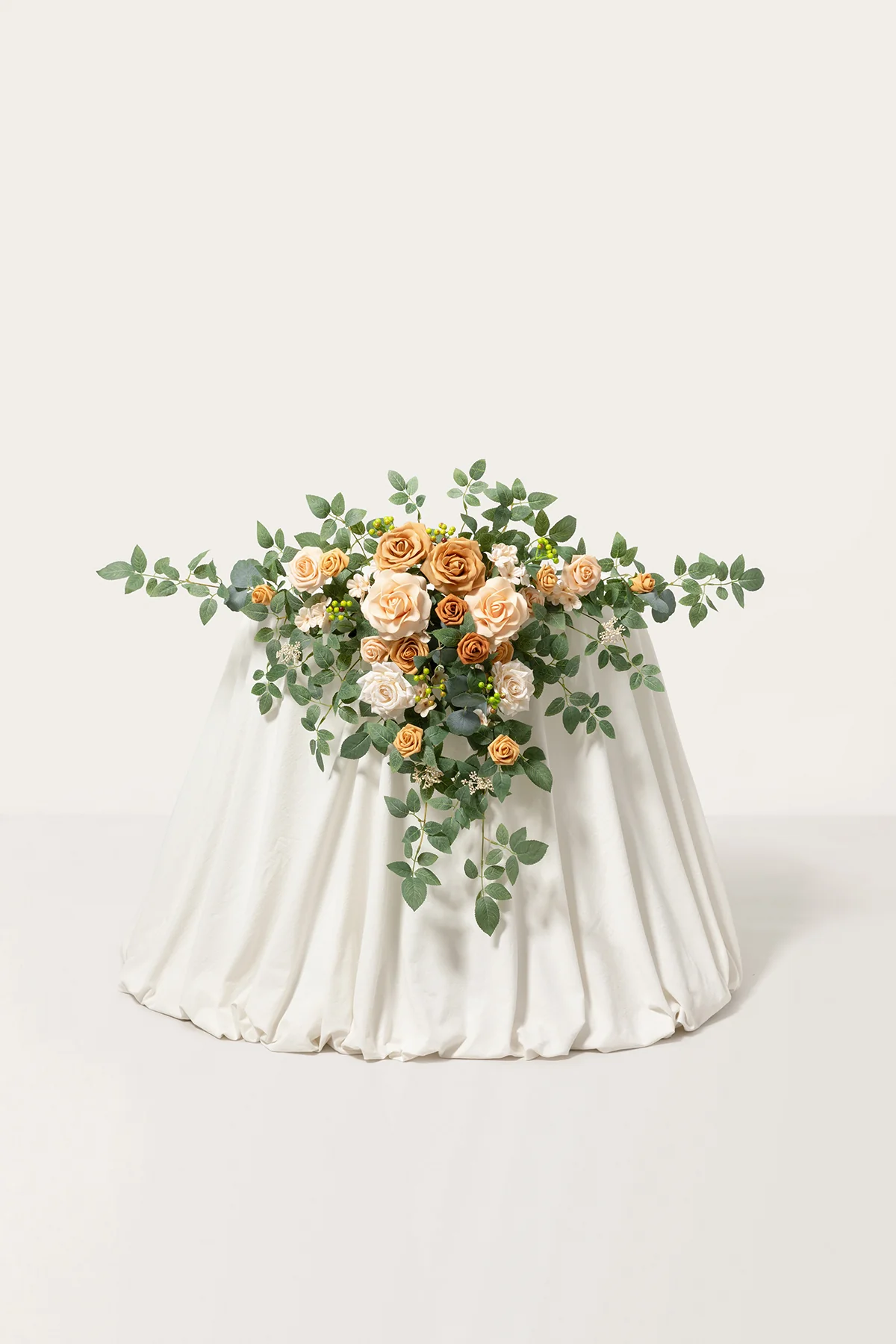 Sweetheart Table Floral Swags in Sunny Peach & Apricot (Set of 2) | Clearance