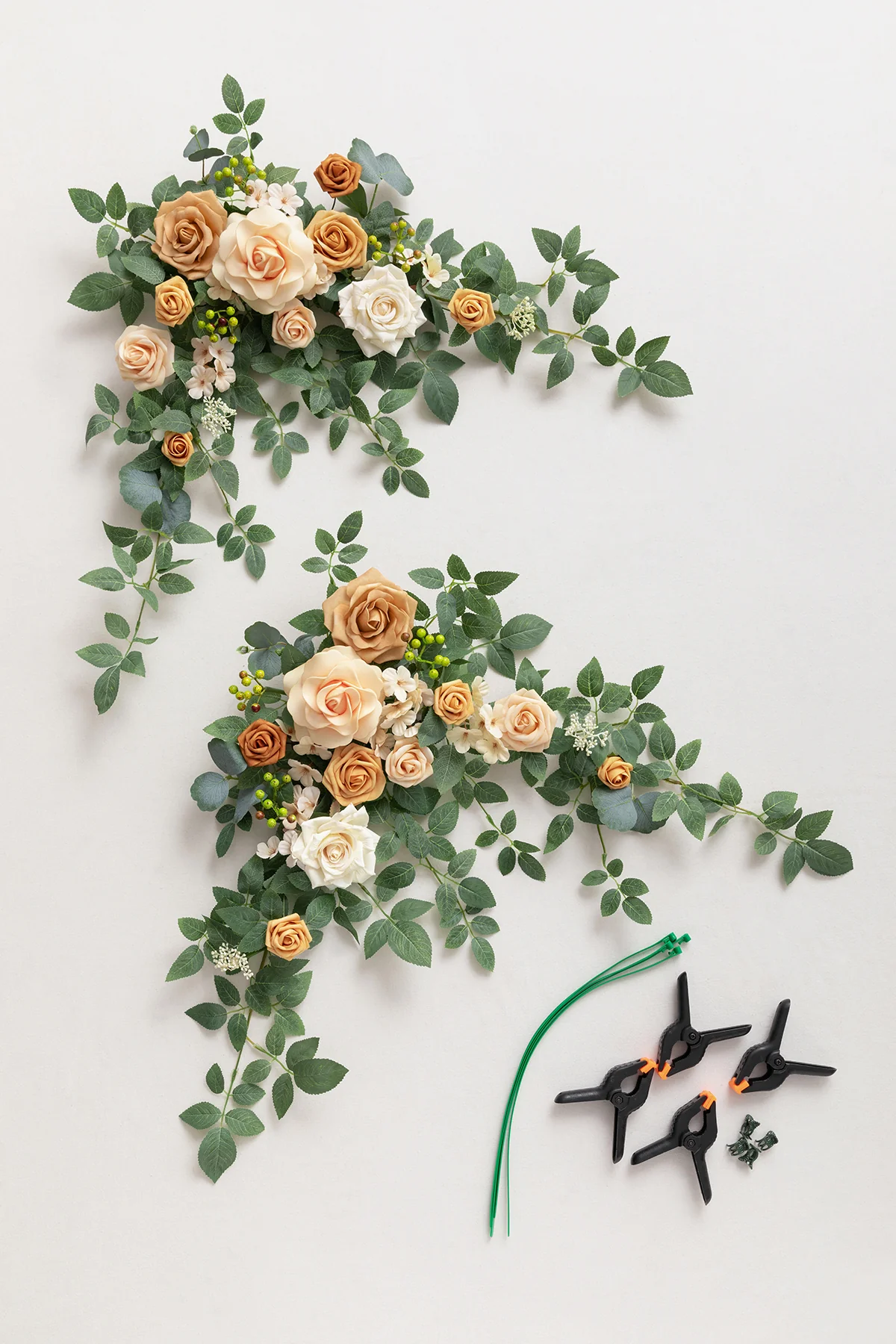 Sweetheart Table Floral Swags in Sunny Peach & Apricot (Set of 2) | Clearance - Image 7