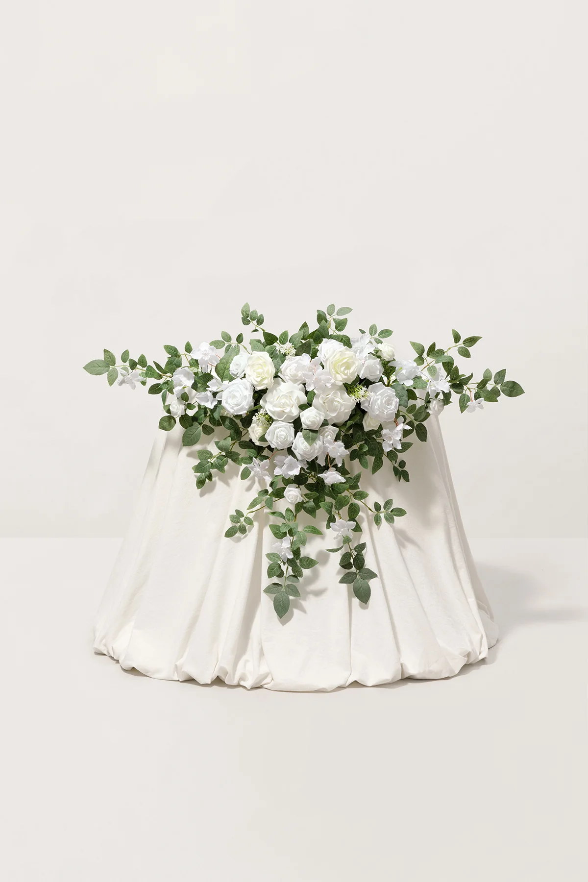 Sweetheart Table Floral Swags in White & Sage