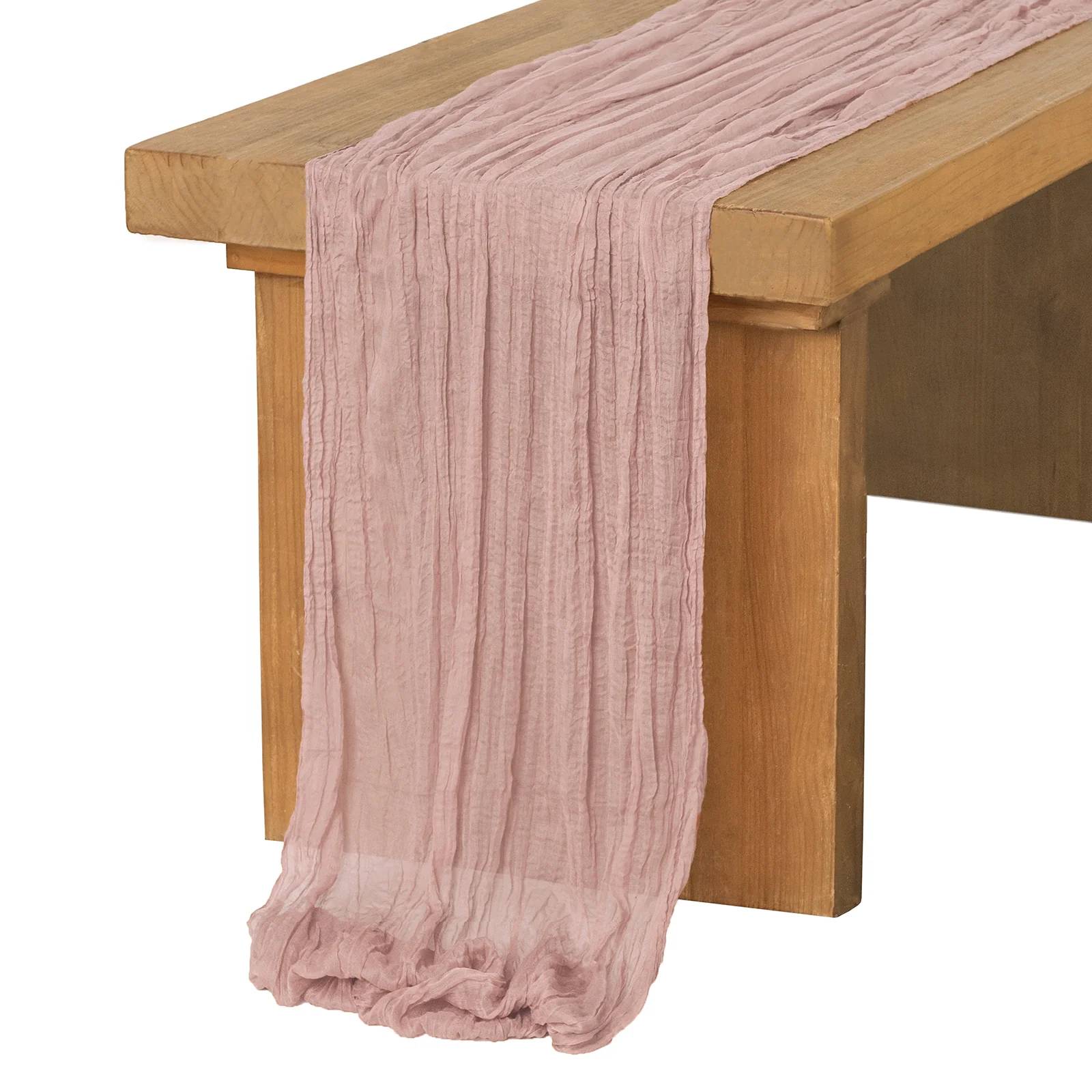 Table Linens in Burgundy & Dusty Rose ( 10ft ) | Clearance - Image 2