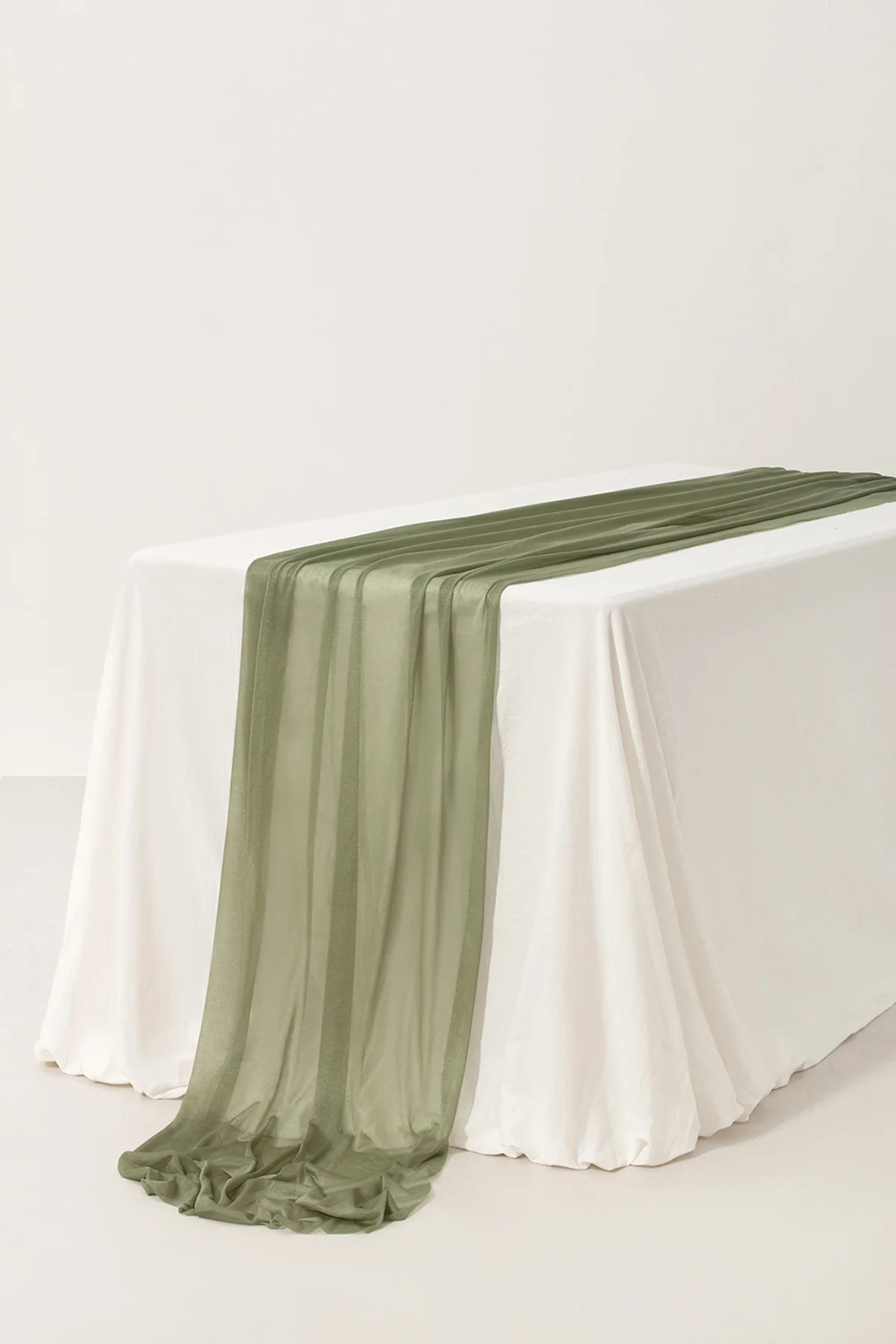 Table linens in Campsite Green (29"w x 10ft) - Image 2
