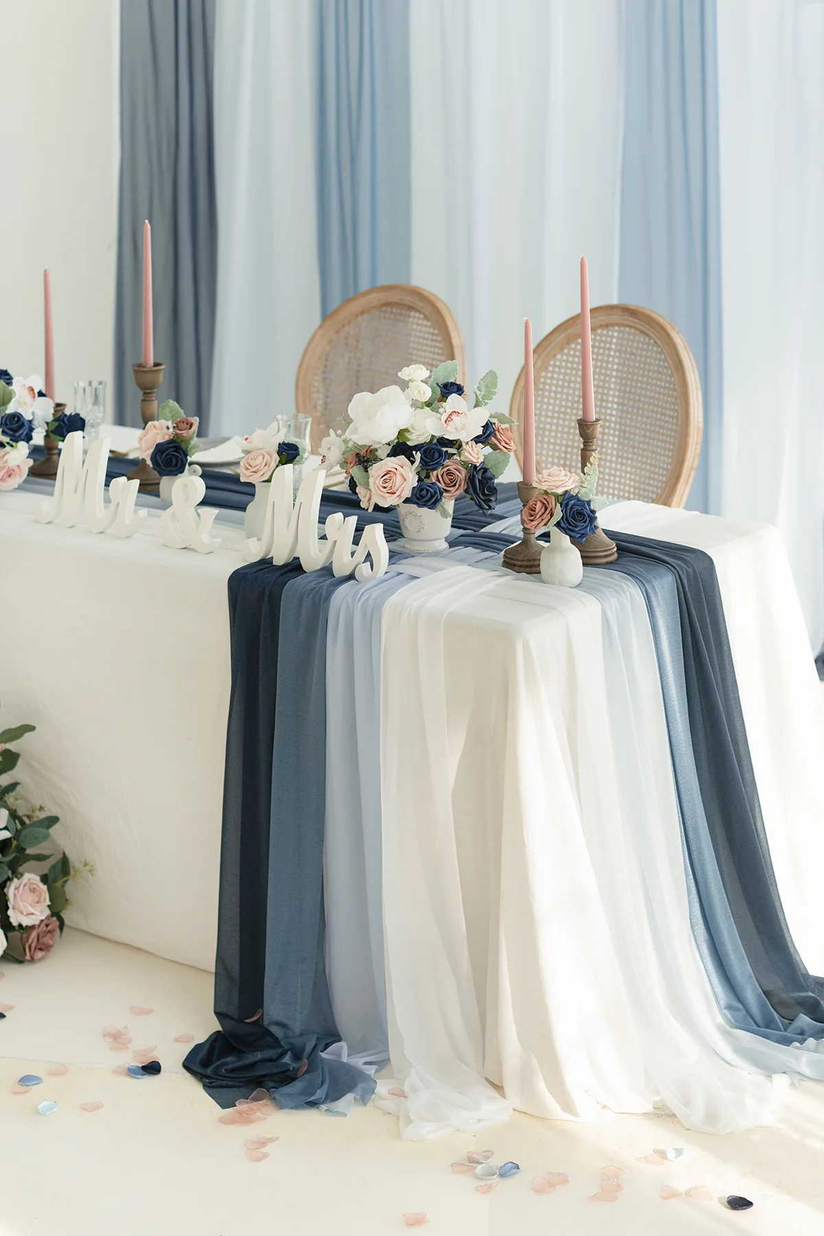 Table Linens in Dusty Blue - Image 6