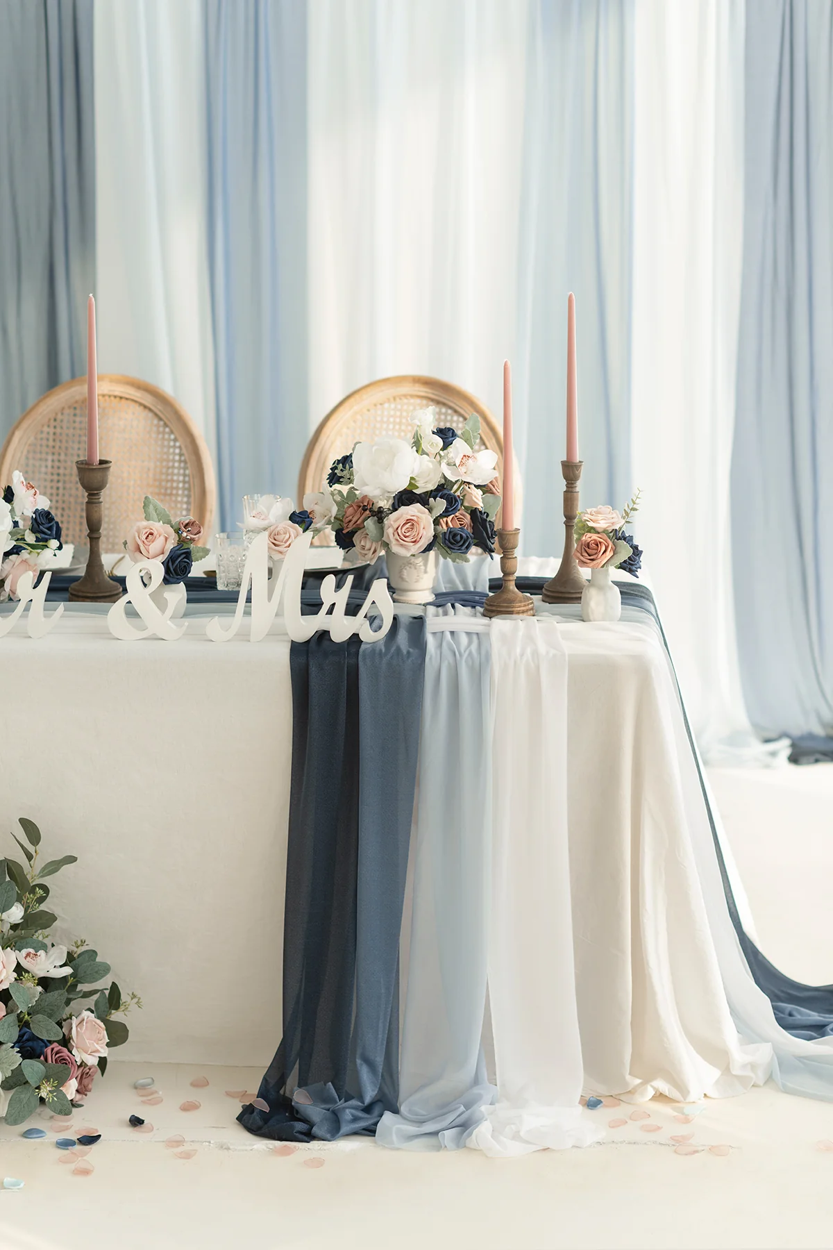 Table Linens in Dusty Blue - Image 7
