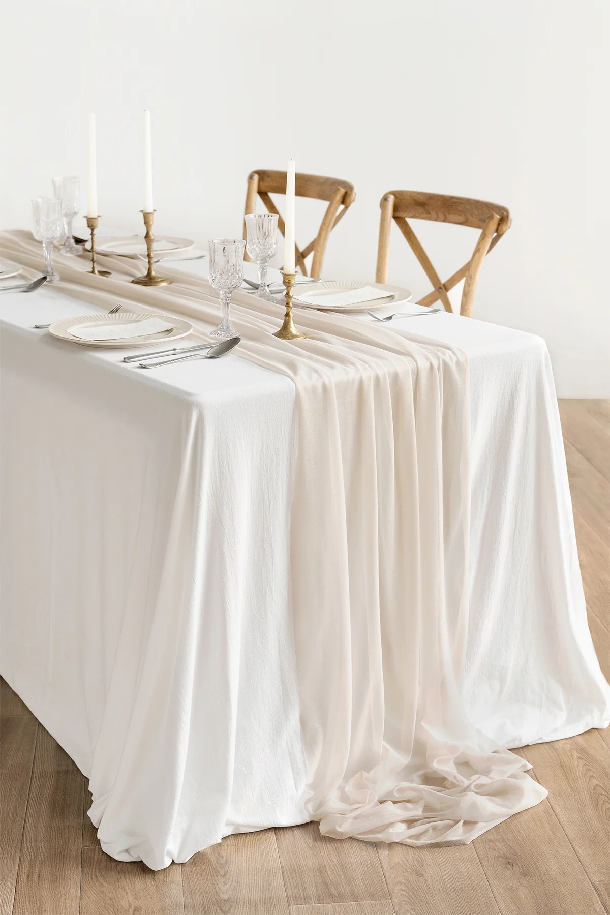 Table Linens in Dusty Rose & Cream - Image 5