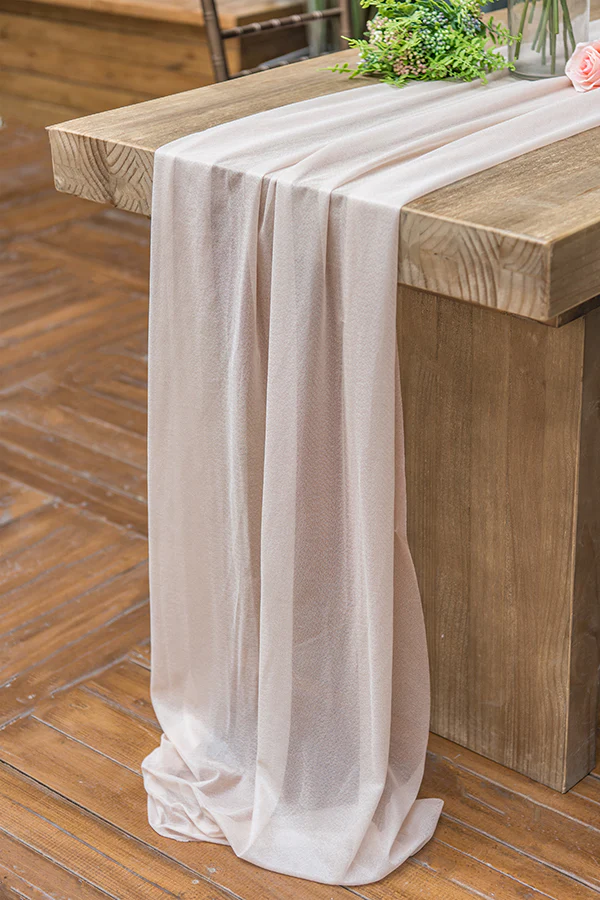 Table Linens in Dusty Rose & Cream - Image 6
