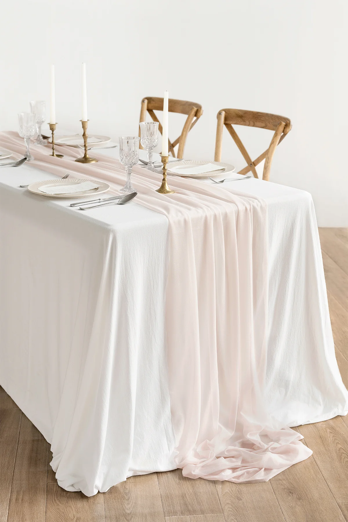 Table Linens in Blush & Cream - Image 27