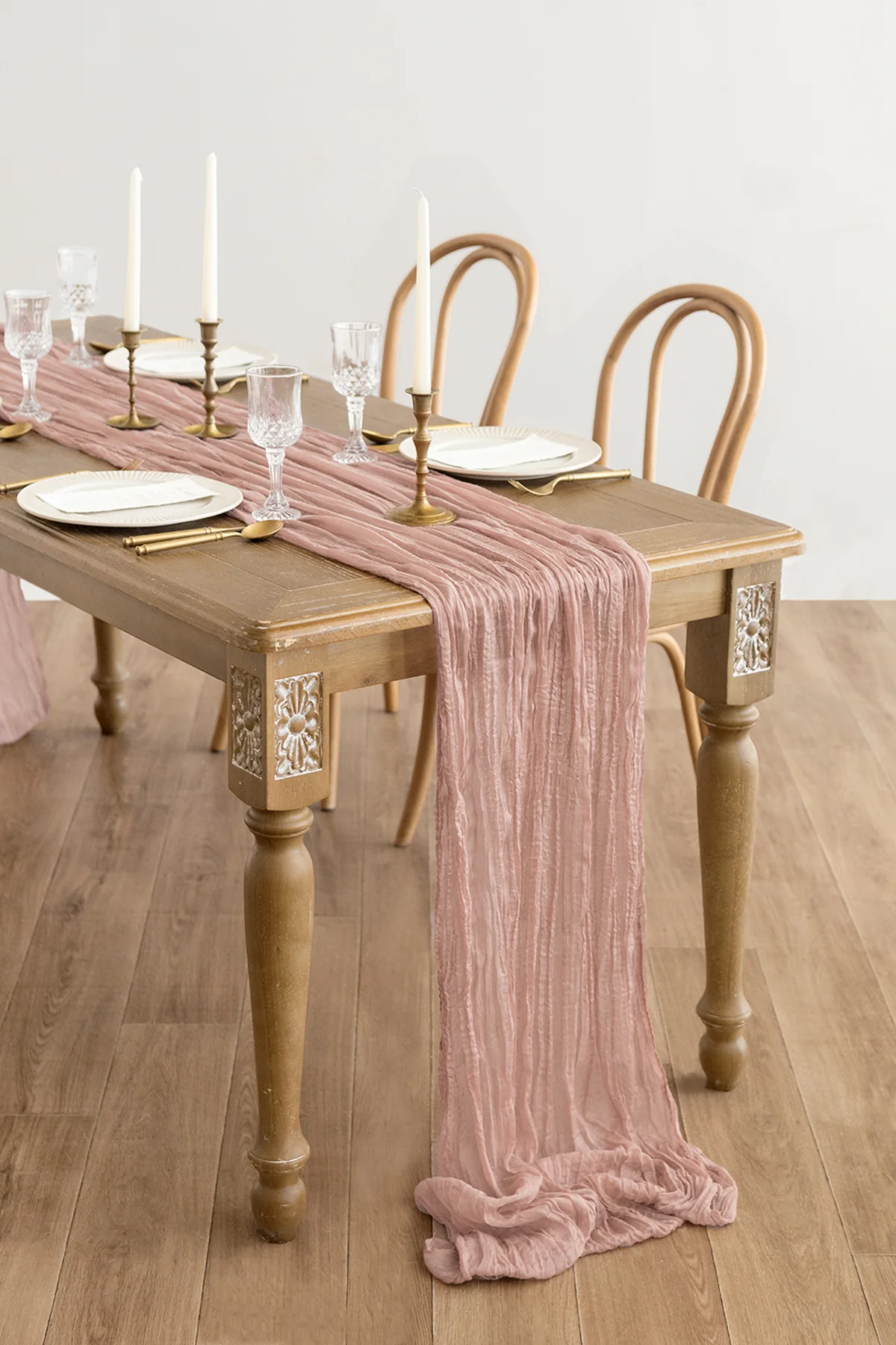 Table Linens in Blush & Cream - Image 18