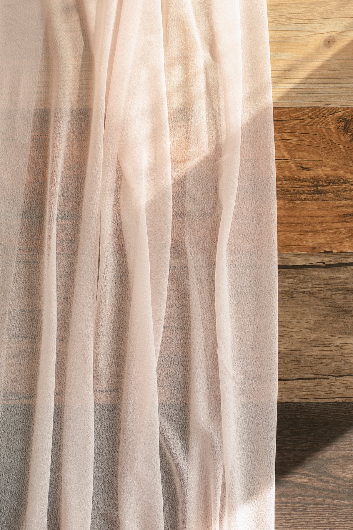 Table Linens in Sheer Blush (14ft) - Image 3