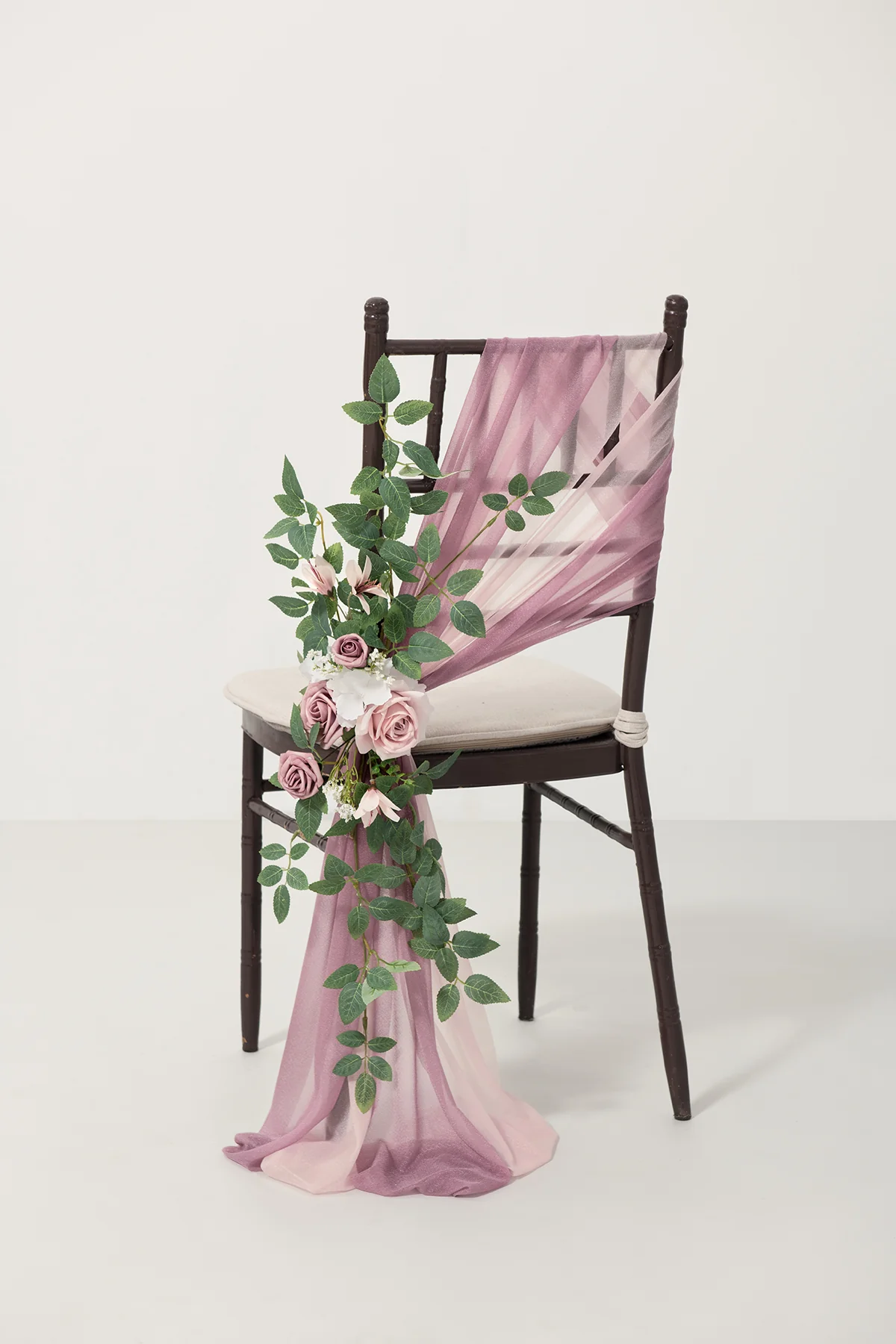 Wedding Aisle Chair Flower Decoration in Dusty Rose & Cream | Clearance