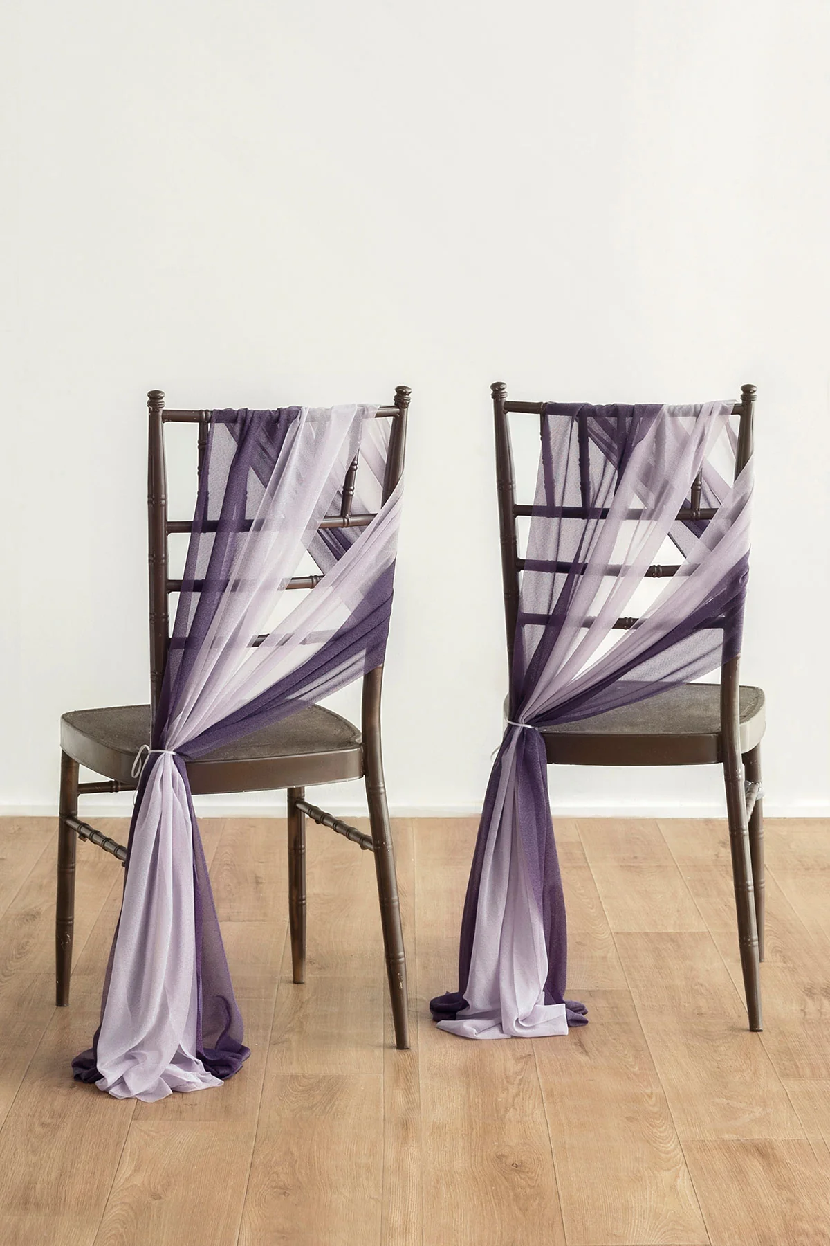 Wedding Aisle Chair Flower Decoration in Lilac & Gold - Image 2