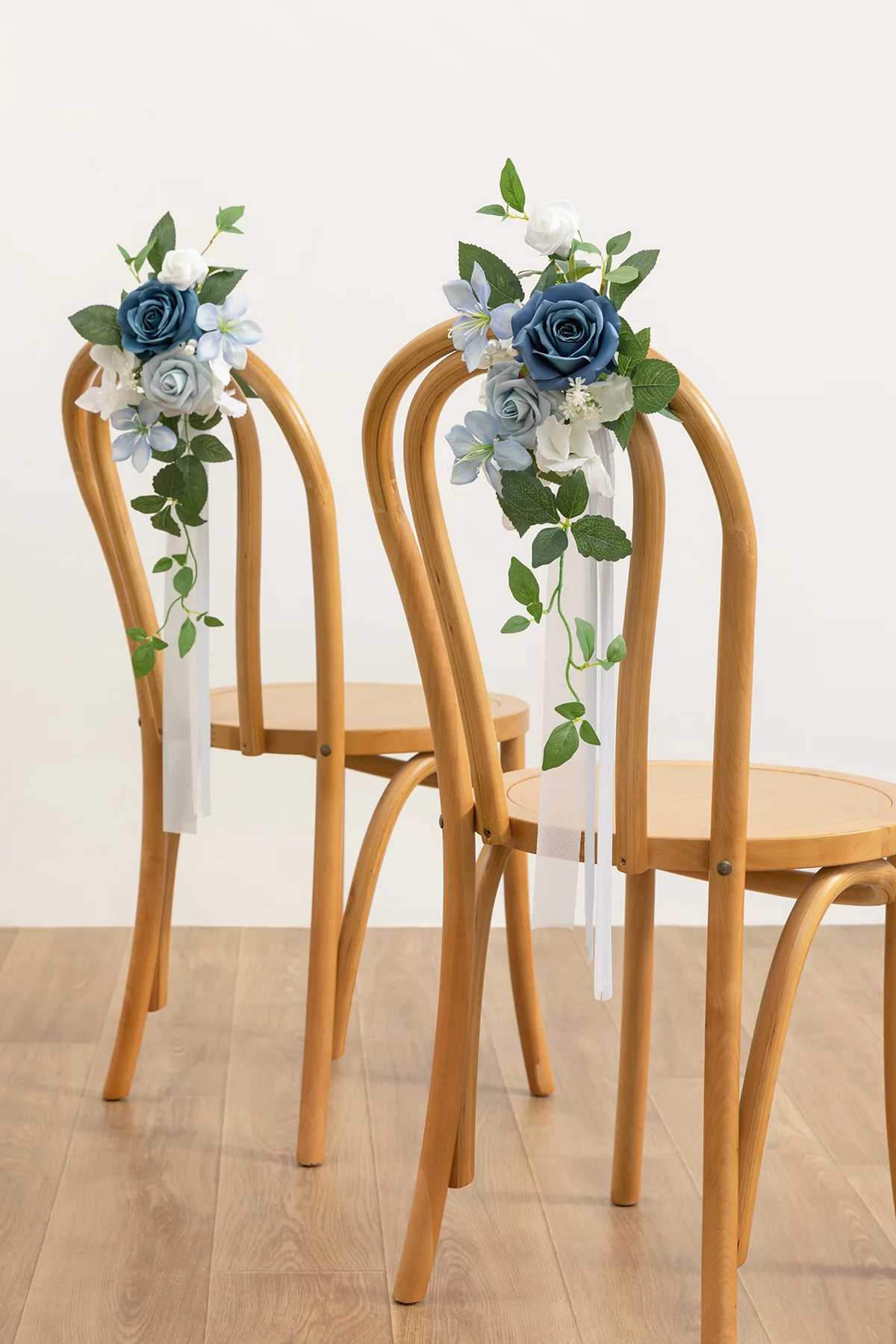 Wedding Aisle Decoration Pew Flowers in Dutch Blue & Powder Blue - Image 7