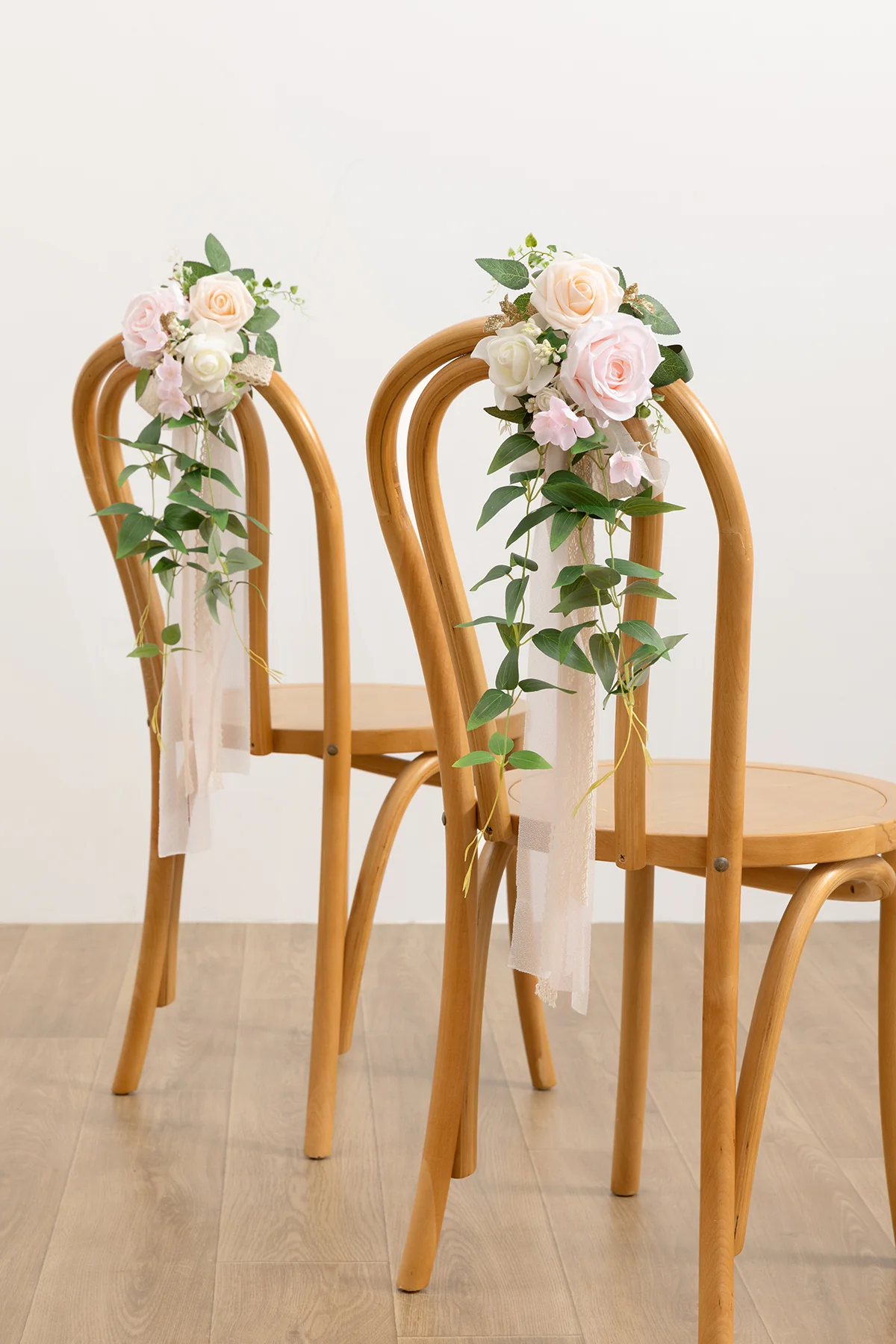 Wedding Aisle Decoration Pew Flowers in Blush & Cream | Clearance - Image 2