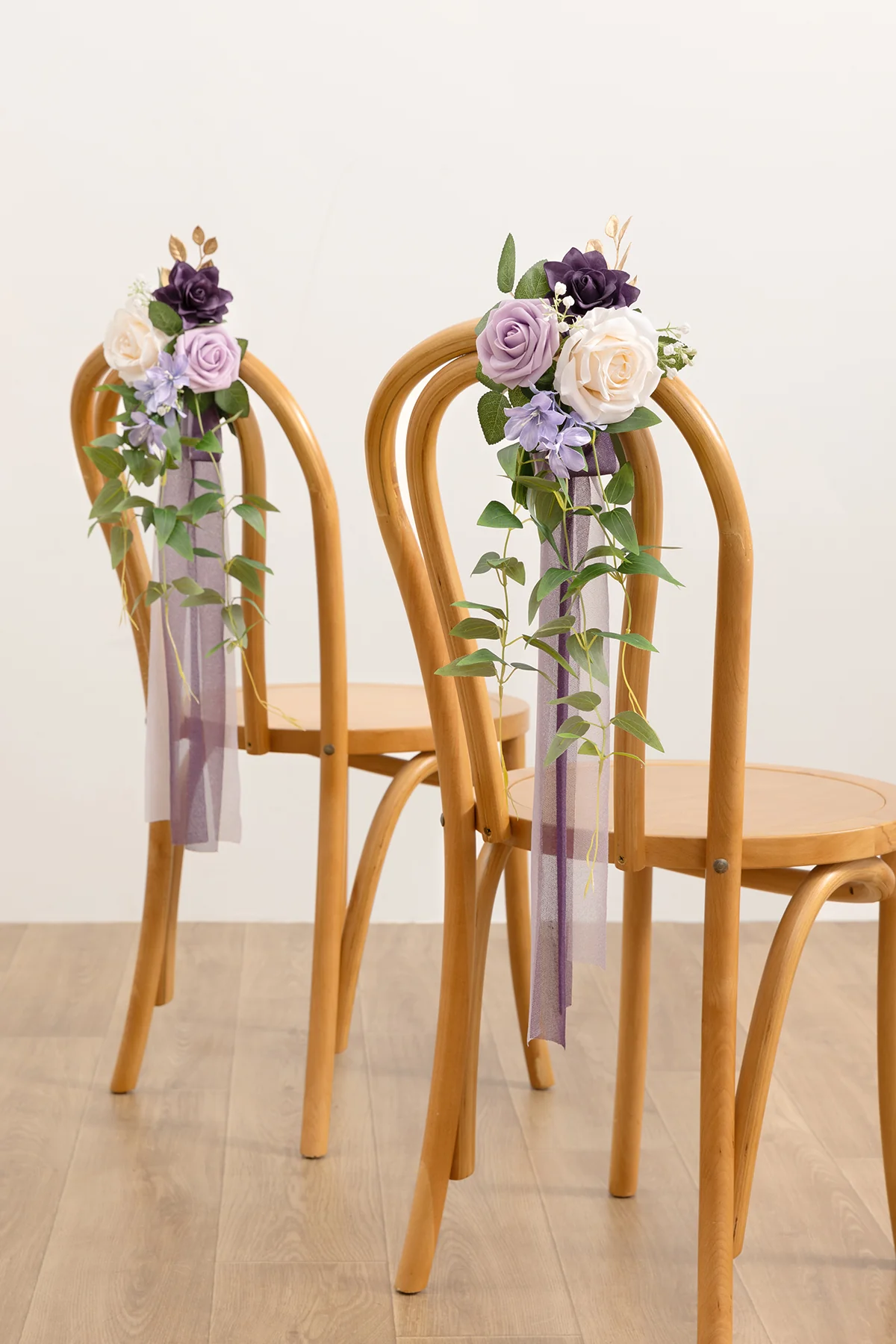 Wedding Aisle Decoration Pew Flowers in Lilac & Cream | Clearance - Image 2