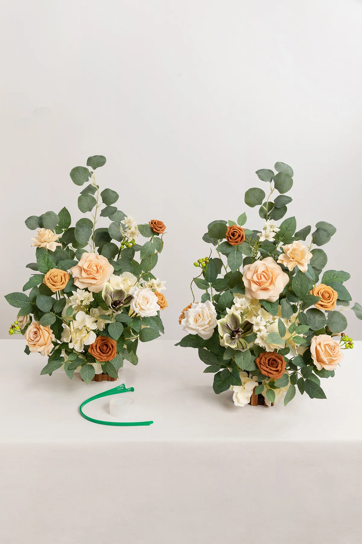 Wedding Aisle Runner Flower Arrangement in Apricot & Soft Peach | Clearance - Image 5