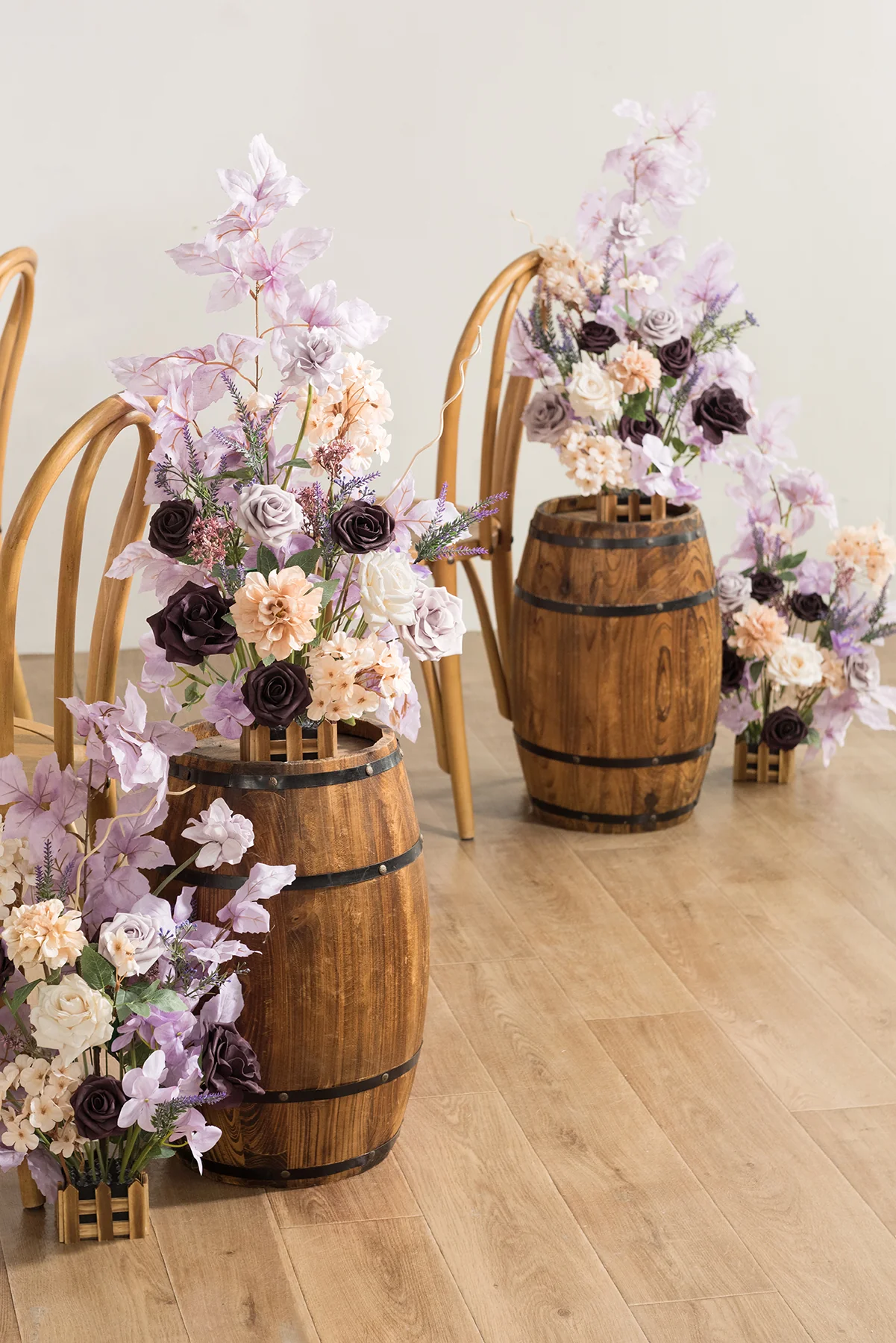 Wedding Aisle Runner Flower Arrangements in French Lavender & Plum | Clearance - Image 3
