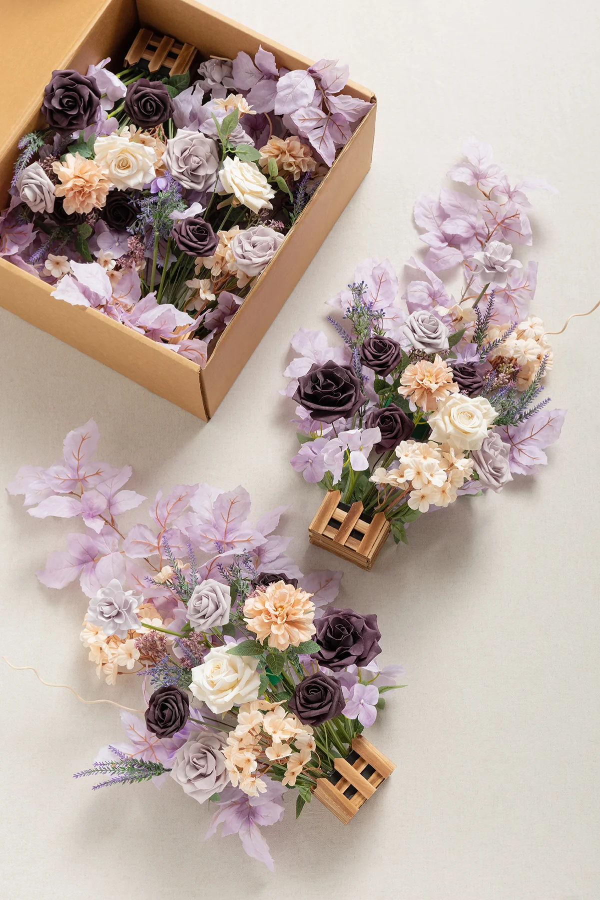 Wedding Aisle Runner Flower Arrangements in French Lavender & Plum | Clearance - Image 6