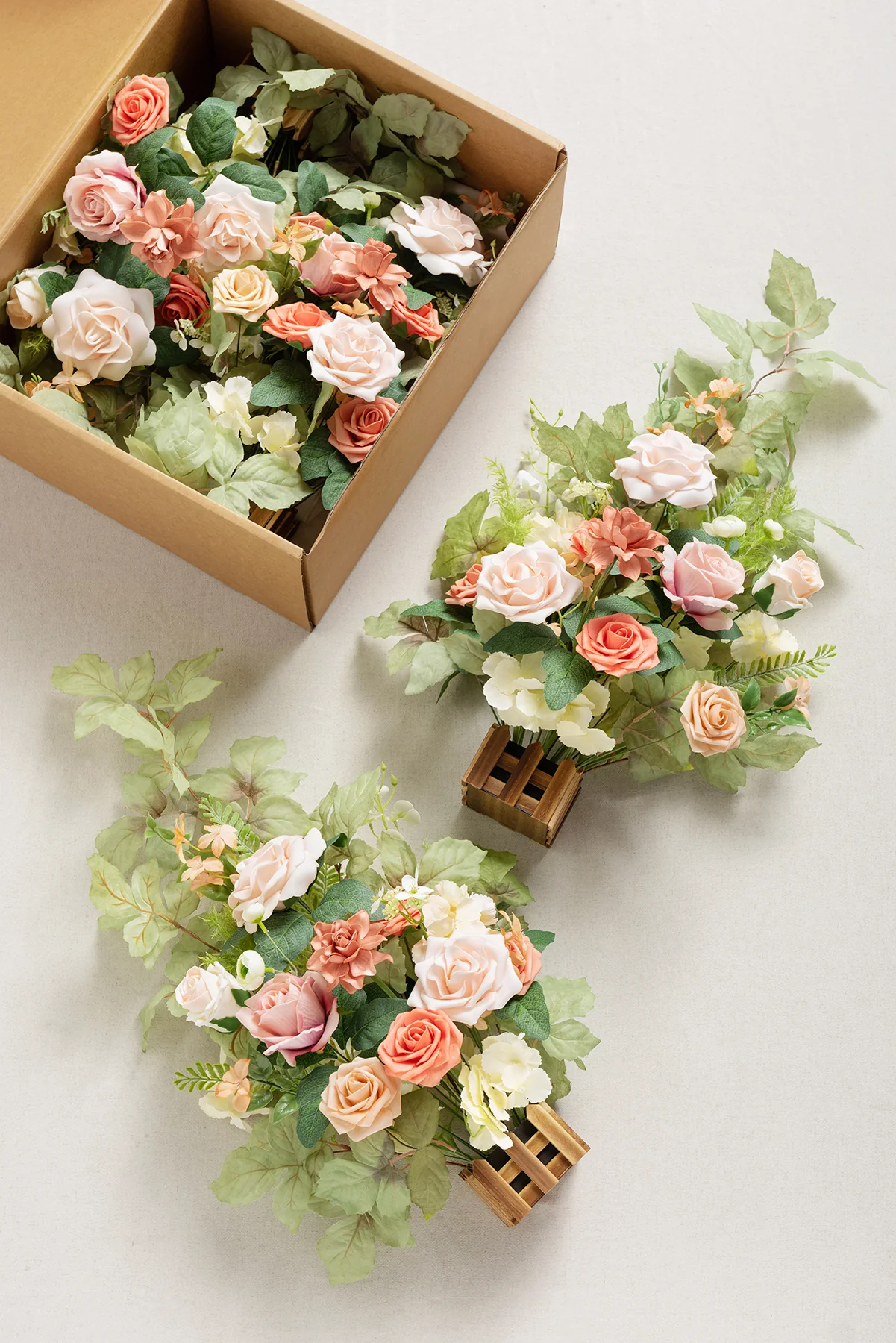 Wedding Aisle Runner Flower Arrangements in Garden Blush - Image 6