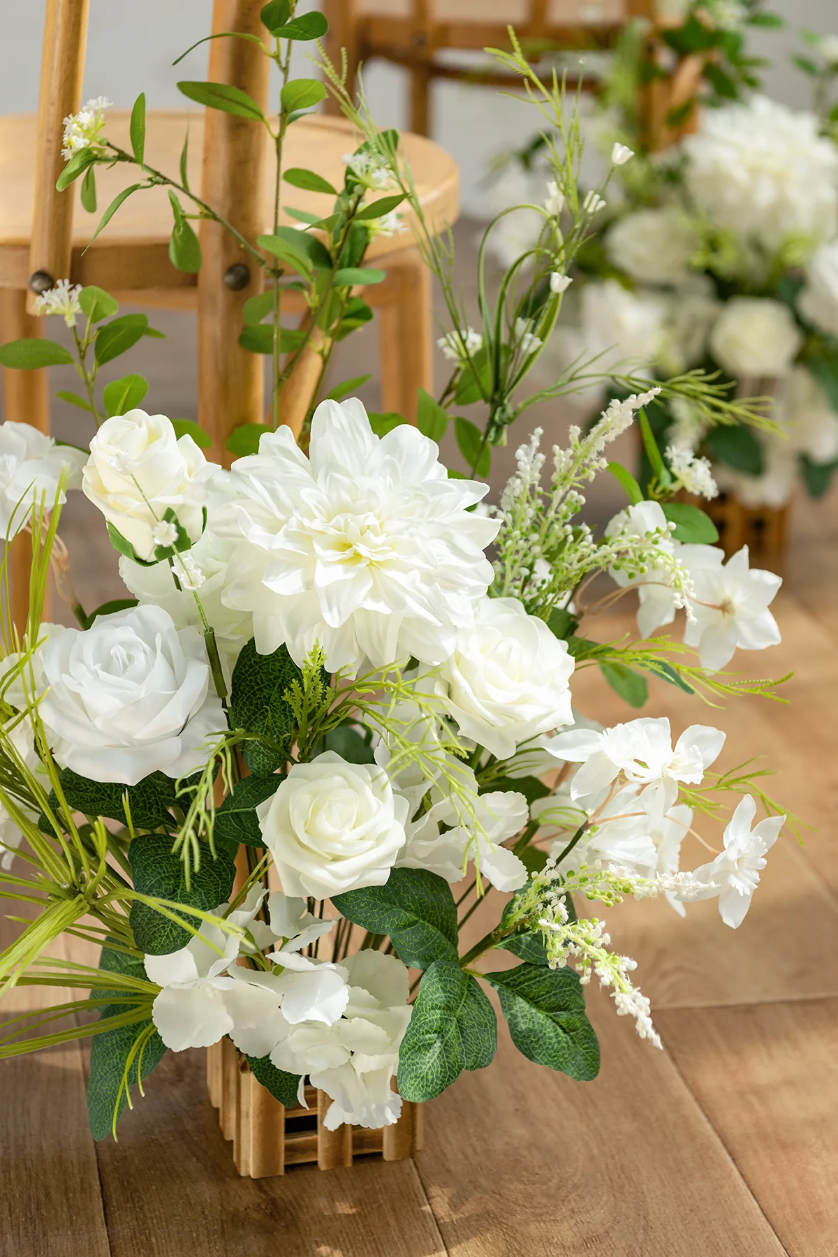 Wedding Aisle Runner Flower Arrangements in May Lily & Olive - Image 4