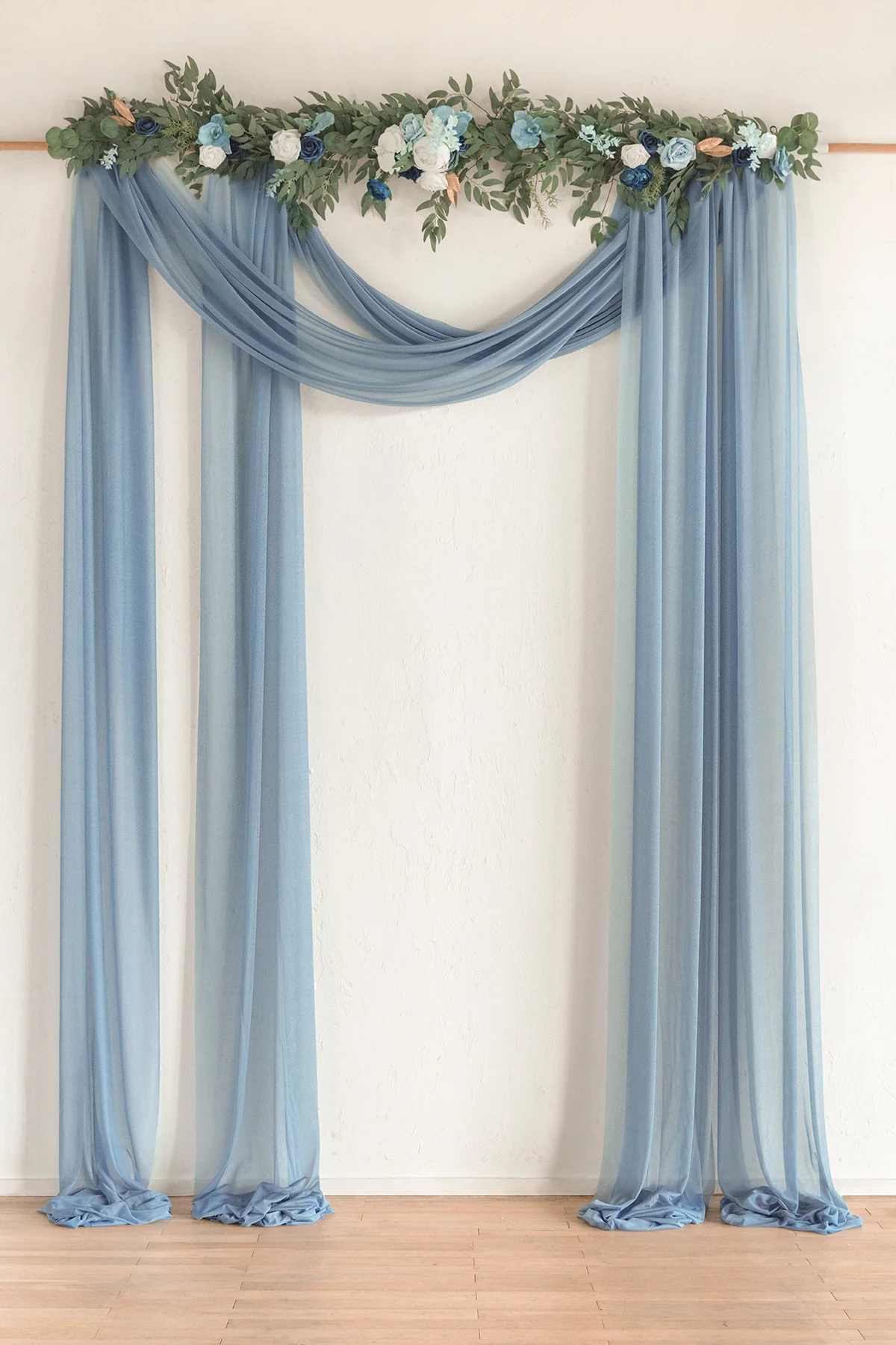 Wedding Arch Drapes in Dusty Rose & Navy - Image 2