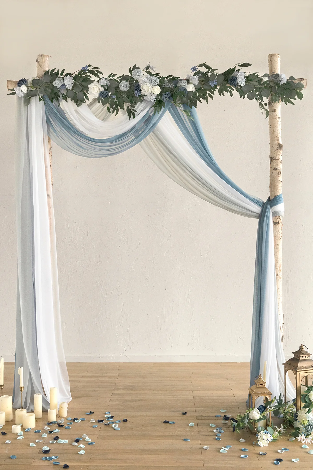 Wedding Arch Drapes in Dusty Rose & Navy - Image 6