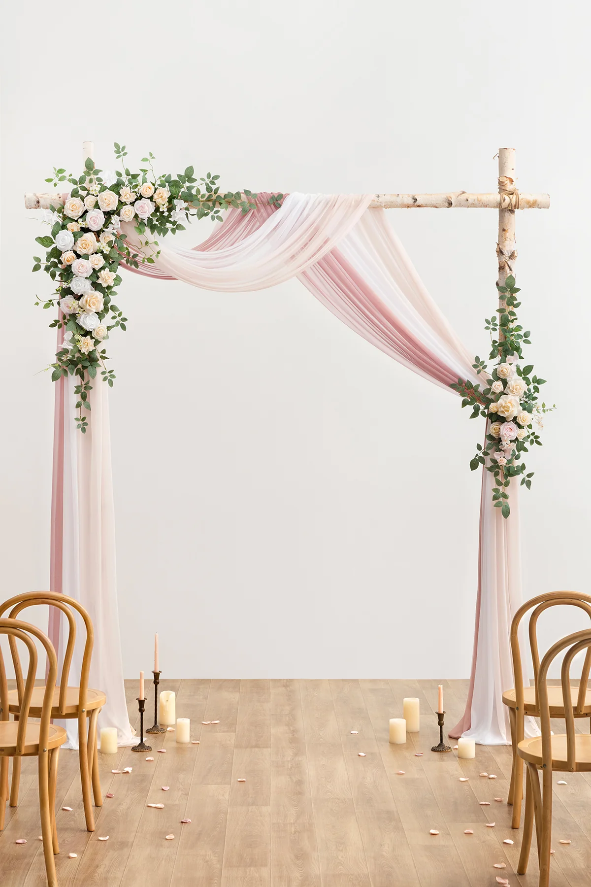 Wedding Arch Drapes in Gentle Blush - Image 4