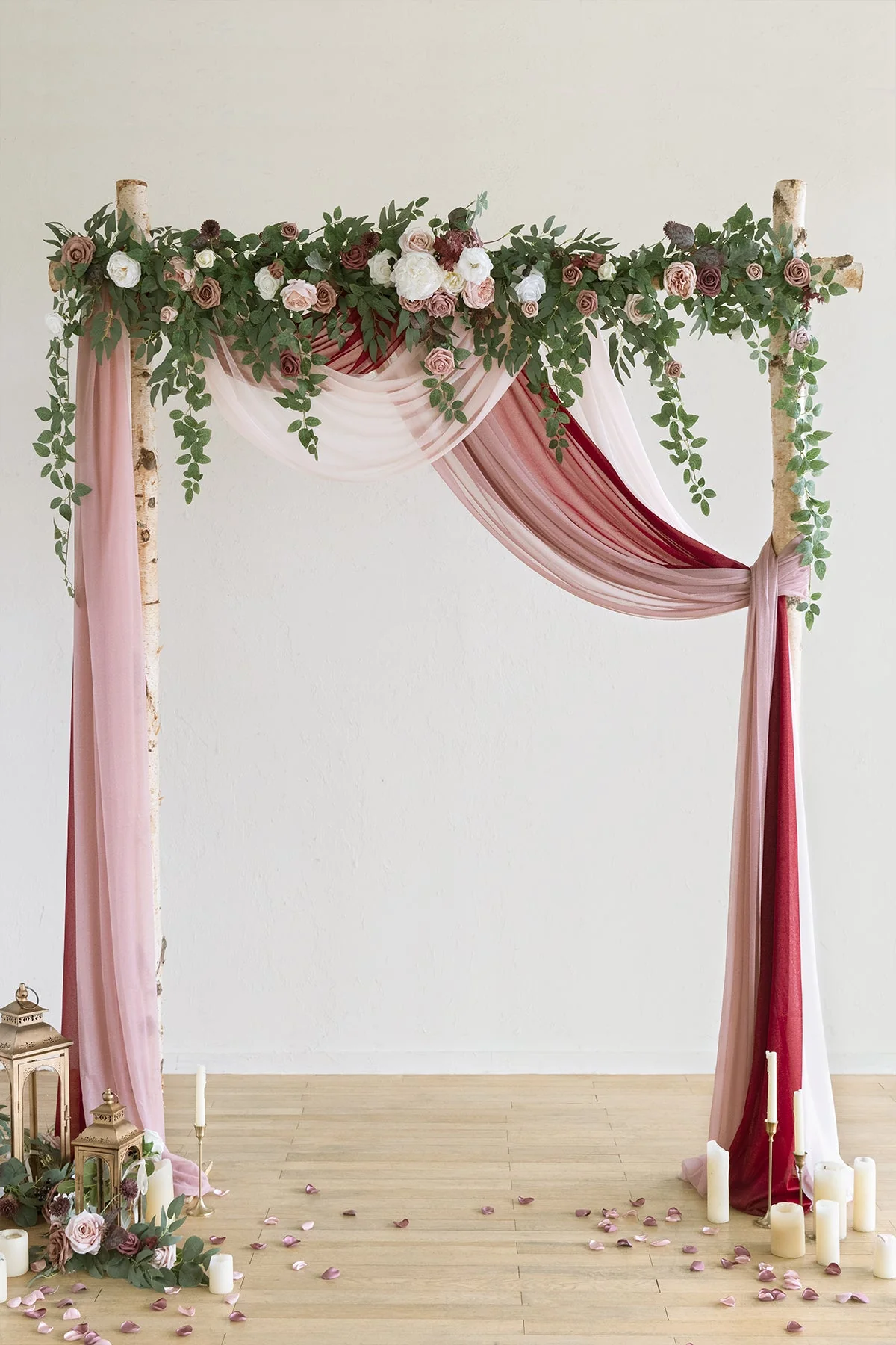 Sheer Wedding Arch Draping 30" w x 20ft - Ombre Colors - Image 6