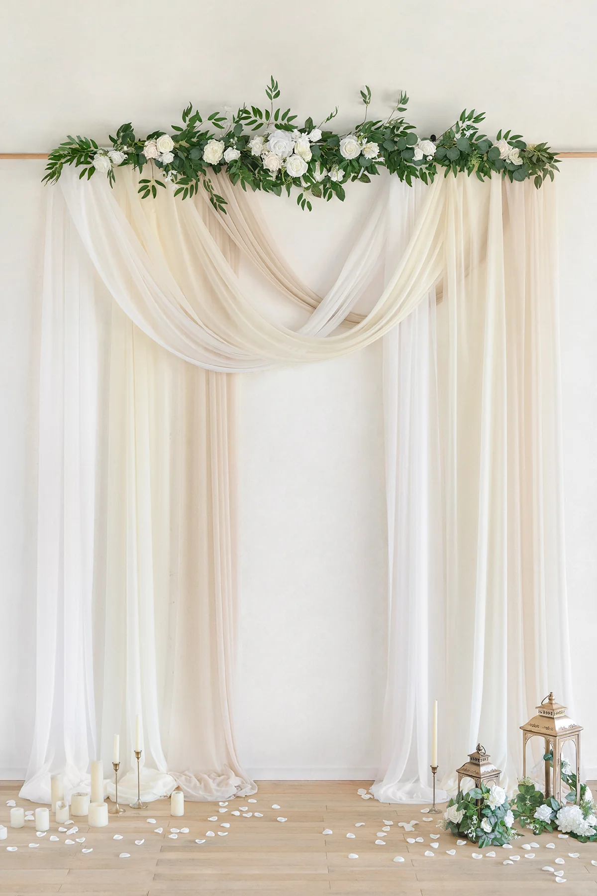 Sheer Wedding Arch Draping 30" w x 20ft - Ombre Colors - Image 4