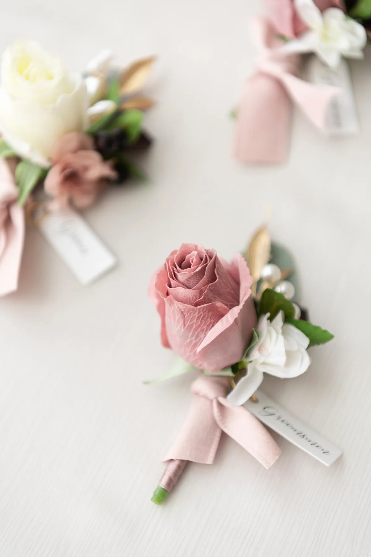 Boutonnieres in Dusty Rose & Mauve - Image 3