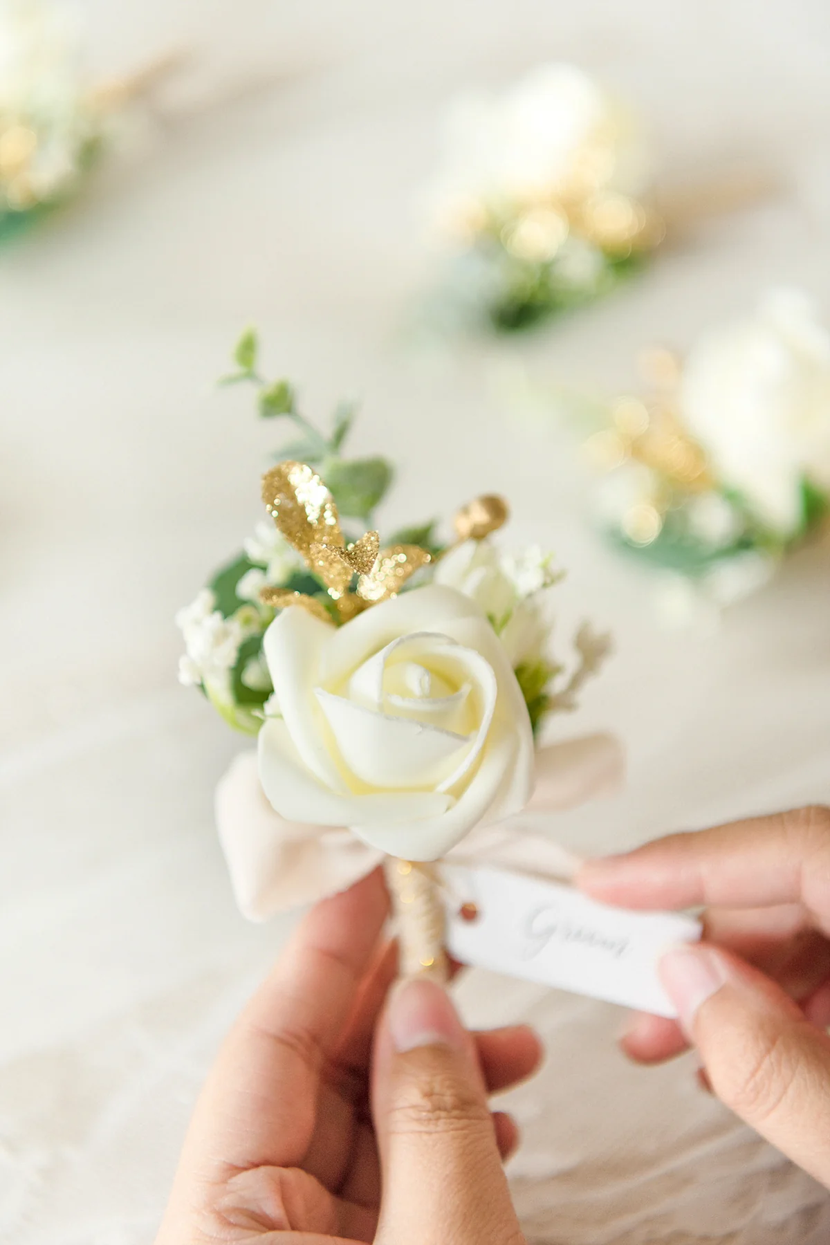 Boutonnieres in Ivory - Image 4