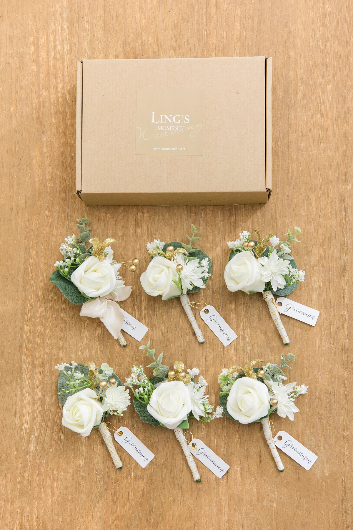 Boutonnieres in Ivory - Image 5