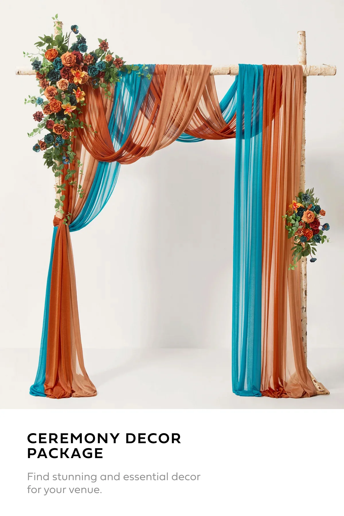 Wedding Flower Packages in Dark Teal & Burnt Orange - Image 21