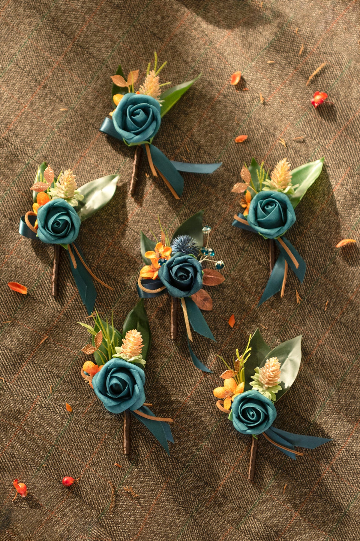 Wedding Flower Packages in Dark Teal & Burnt Orange - Image 5