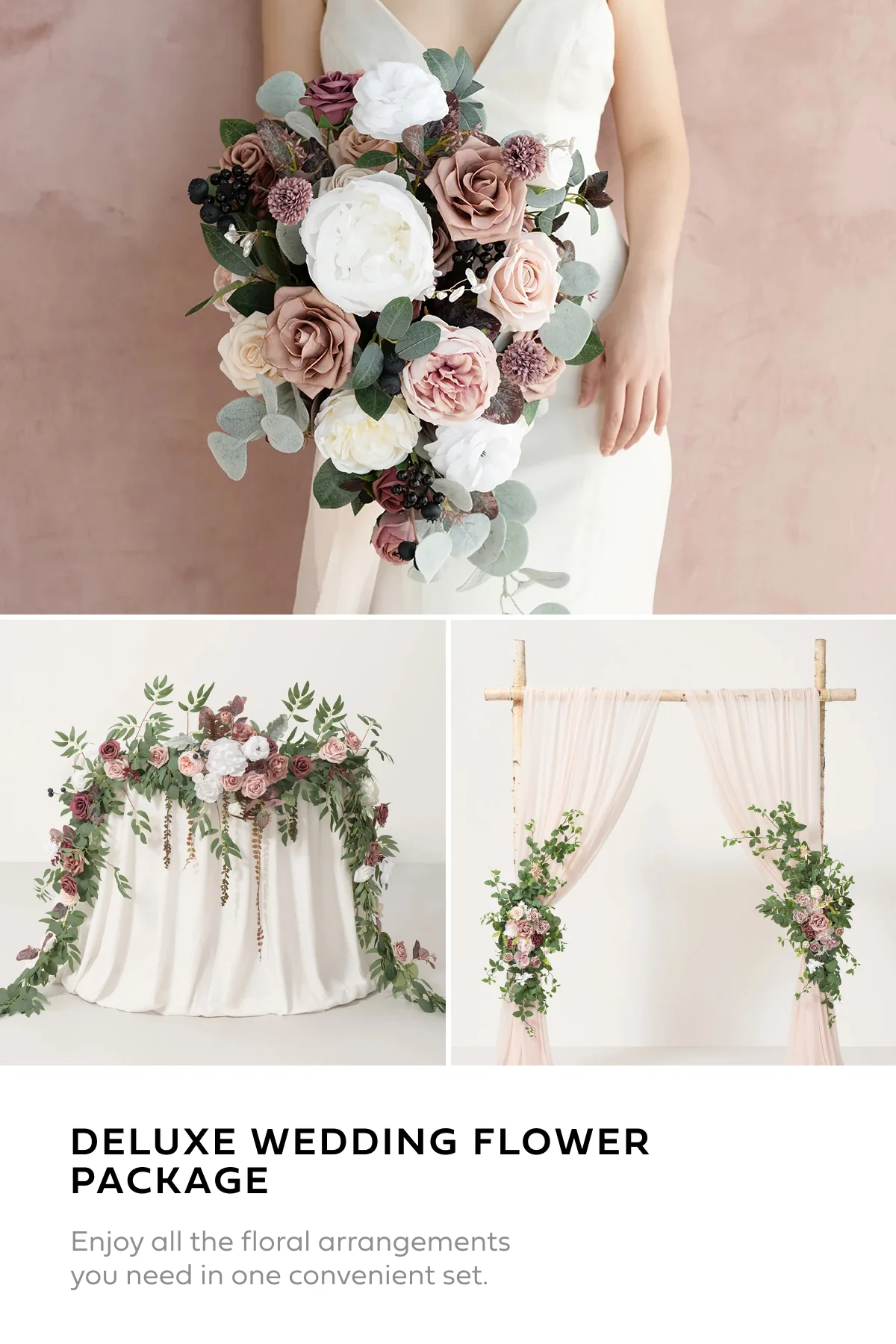 Wedding Flower Packages in Dusty Rose & Mauve - Image 14