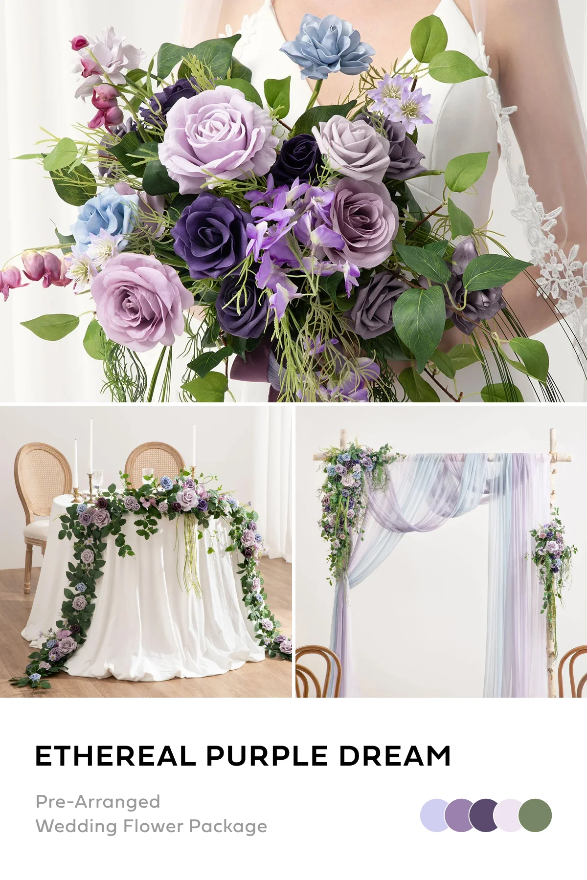 Wedding Flower Packages in Ethereal Purple Dream