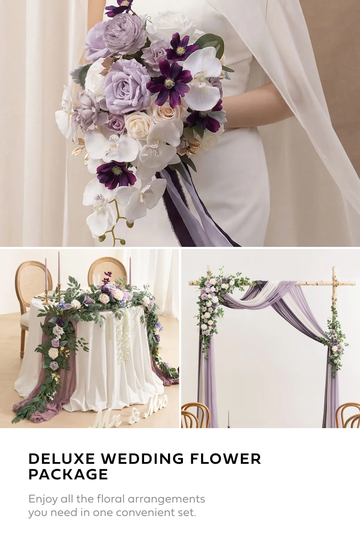 Wedding Flower Packages in Lilac & Gold - Image 14