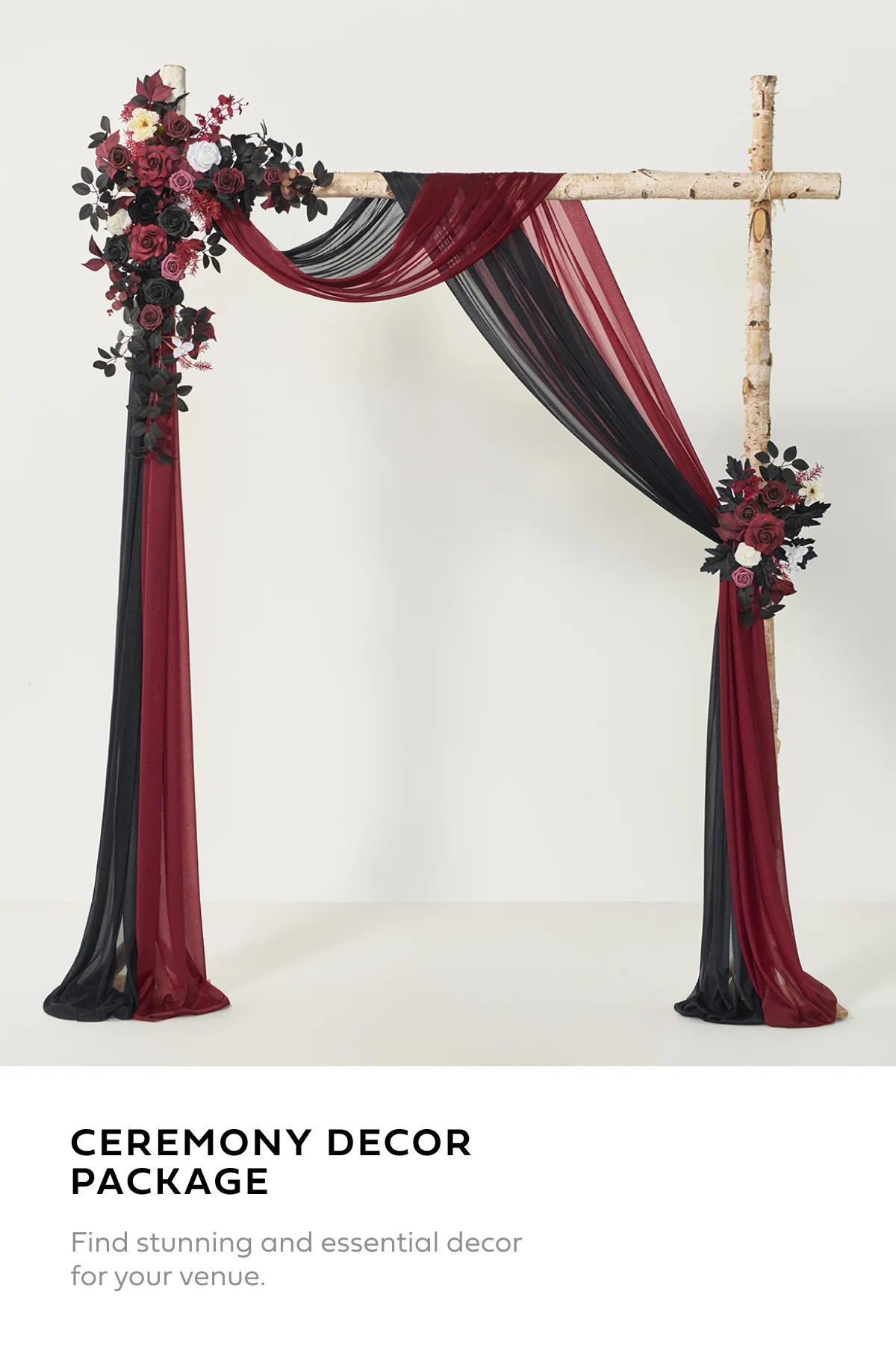Wedding Flower Packages in Moody Burgundy & Black - Image 11