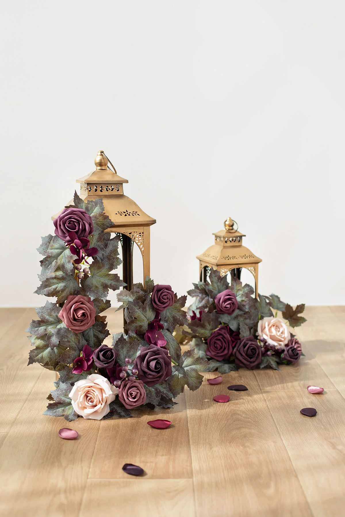 2ft Flower Garlands in Plum Velvet Wedding | Clearance - Image 2