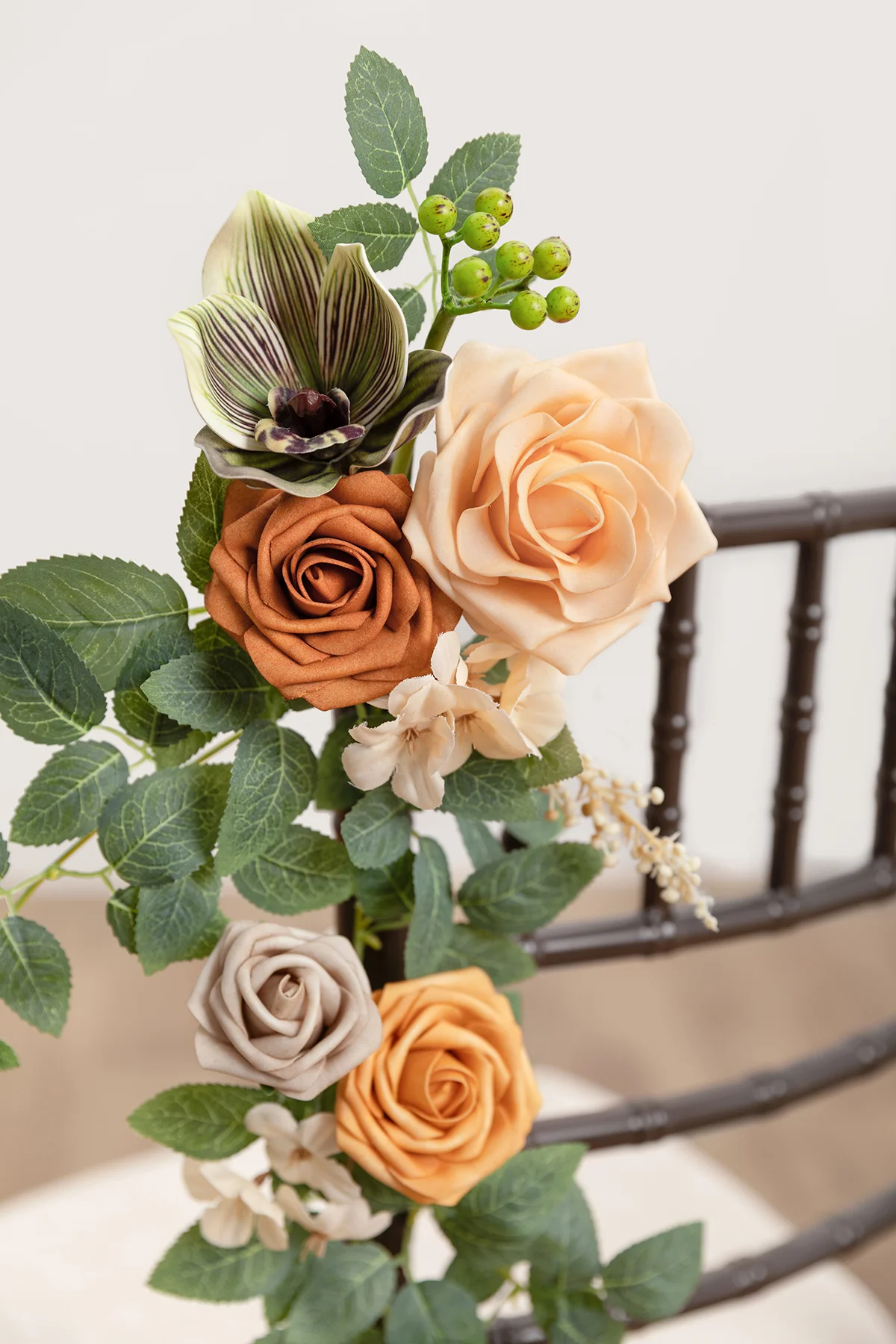 Wedding Hanging Chair Back Decoration in Apricot & Cream | Clearance - Image 3