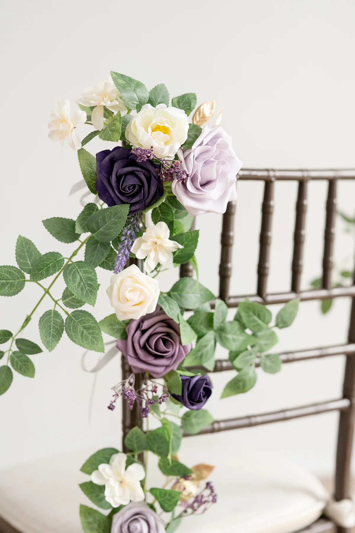 Wedding Hanging Chair Back Decoration in Lilac & Gold - Image 2