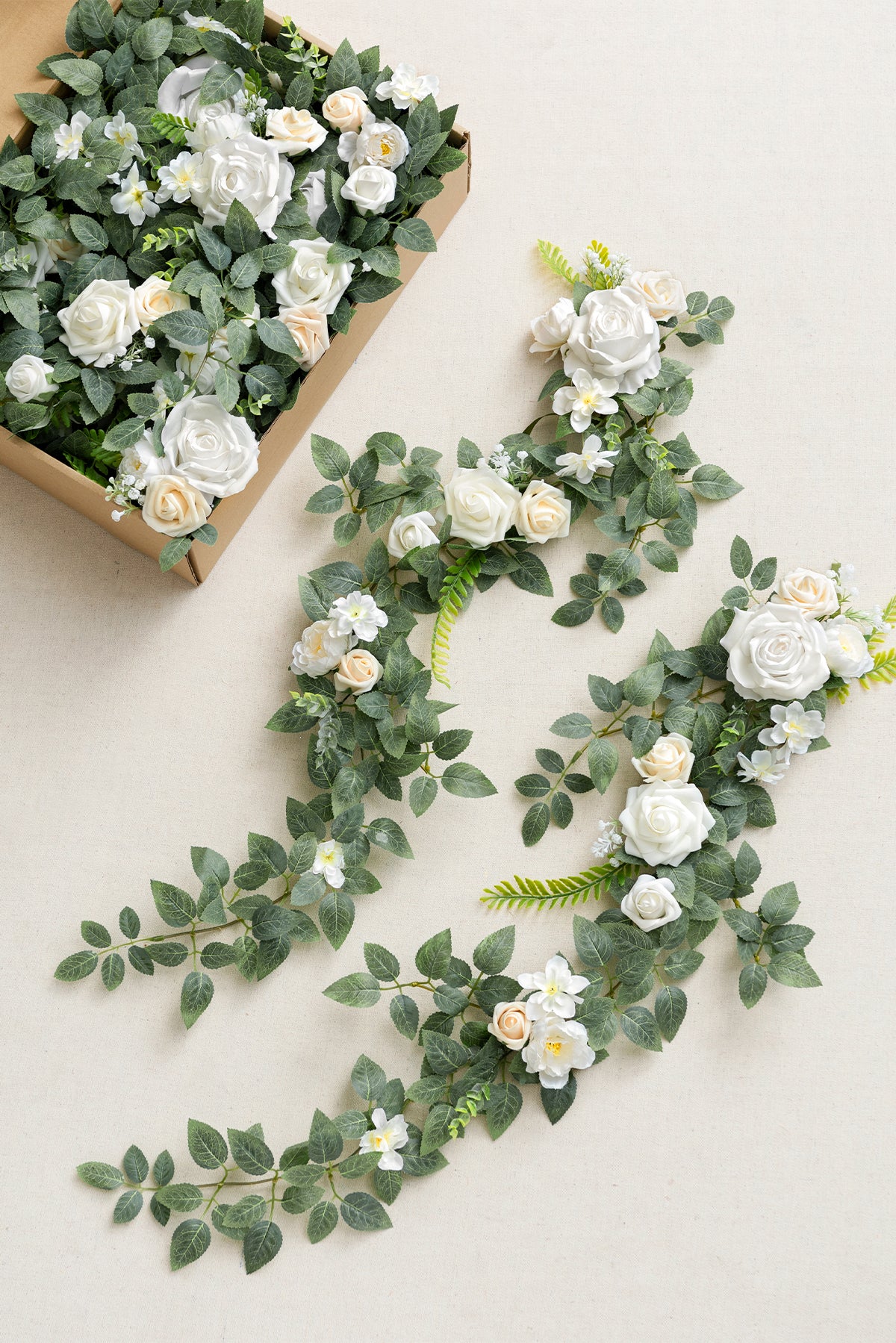 Wedding Hanging Chair Back Decoration in White & Sage - Image 4