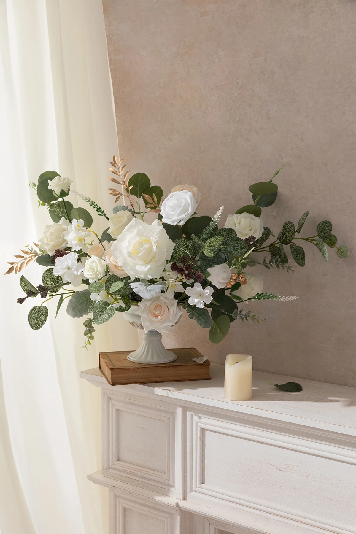 Natural White & Ivory Designer Flower Boxes - Image 71