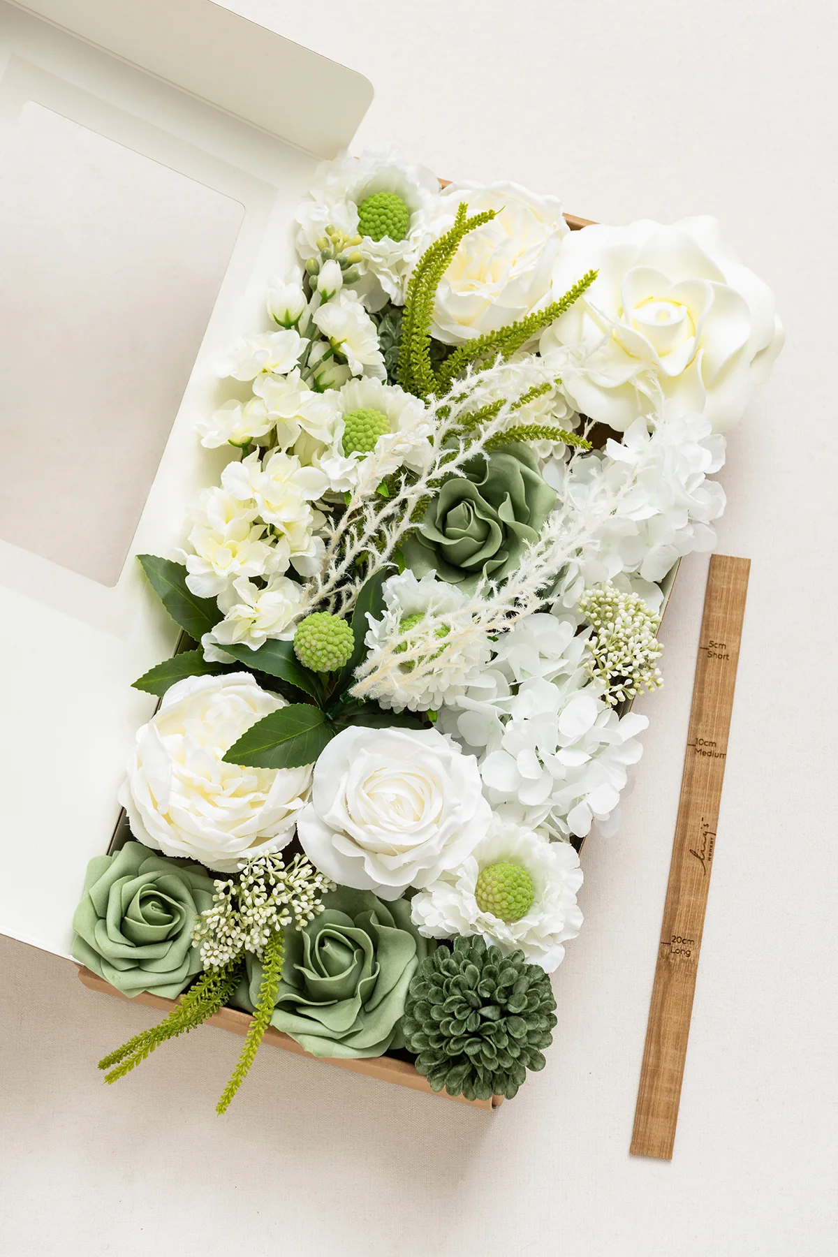 DIY Designer Flower Boxes in White & Sage - Image 17