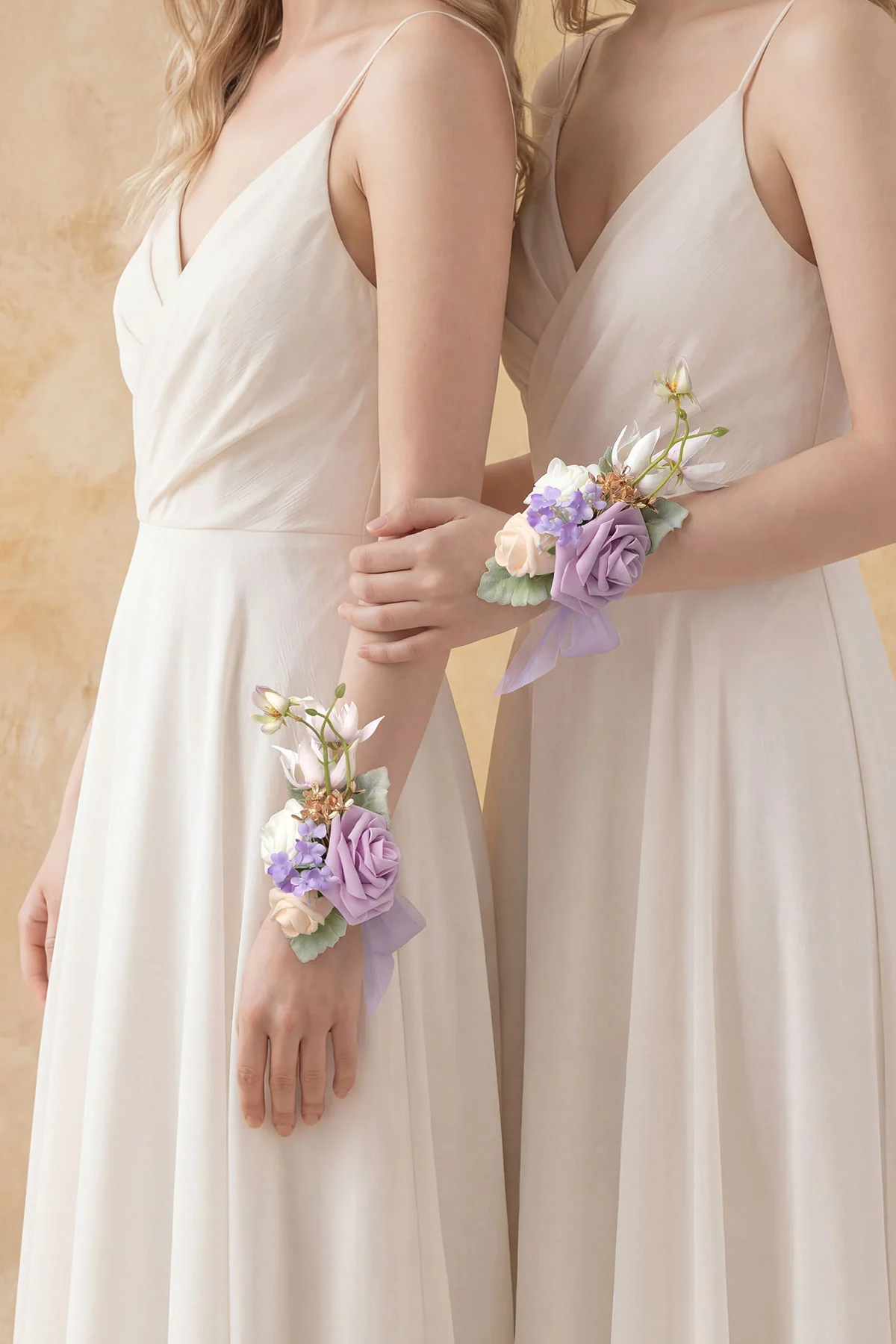 Wrist Corsages in Lilac & Gold - Image 5