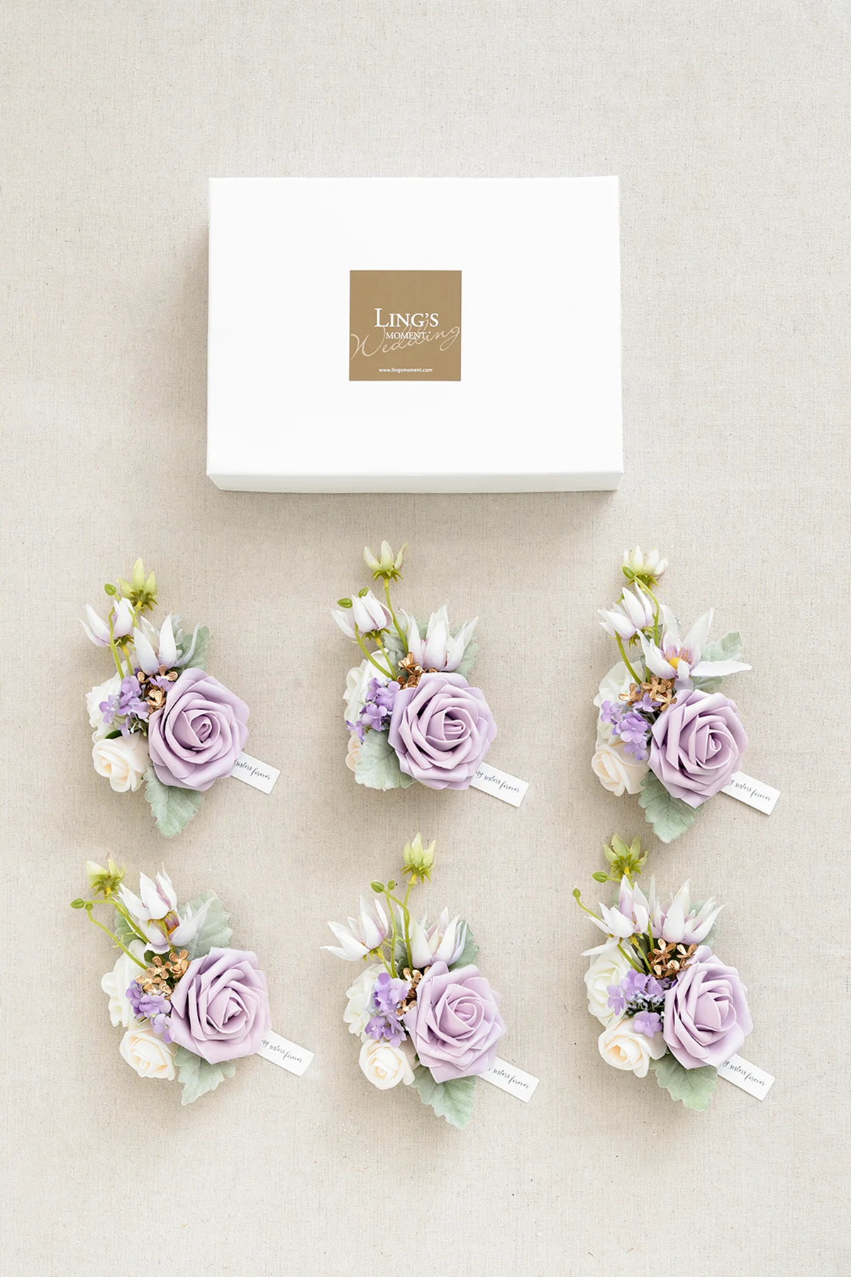 Flash Sale | Wrist Corsages in Lilac & Gold - Image 6