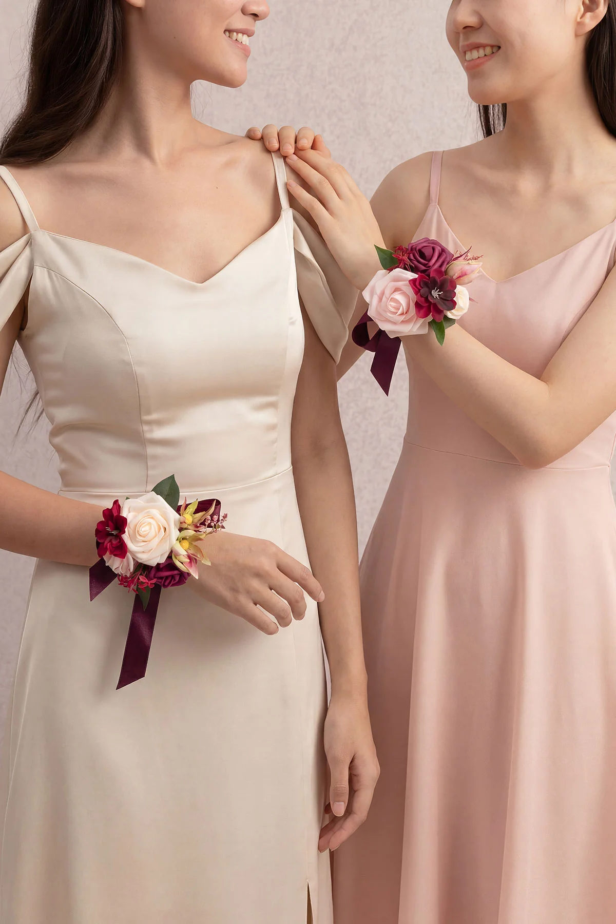 Wrist Corsages in Romantic Marsala (Set of 6) - Image 6