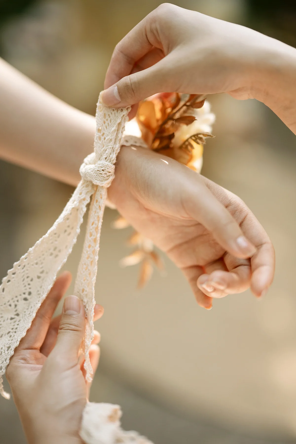 Wrist Corsages in Rust & Sepia - Image 3