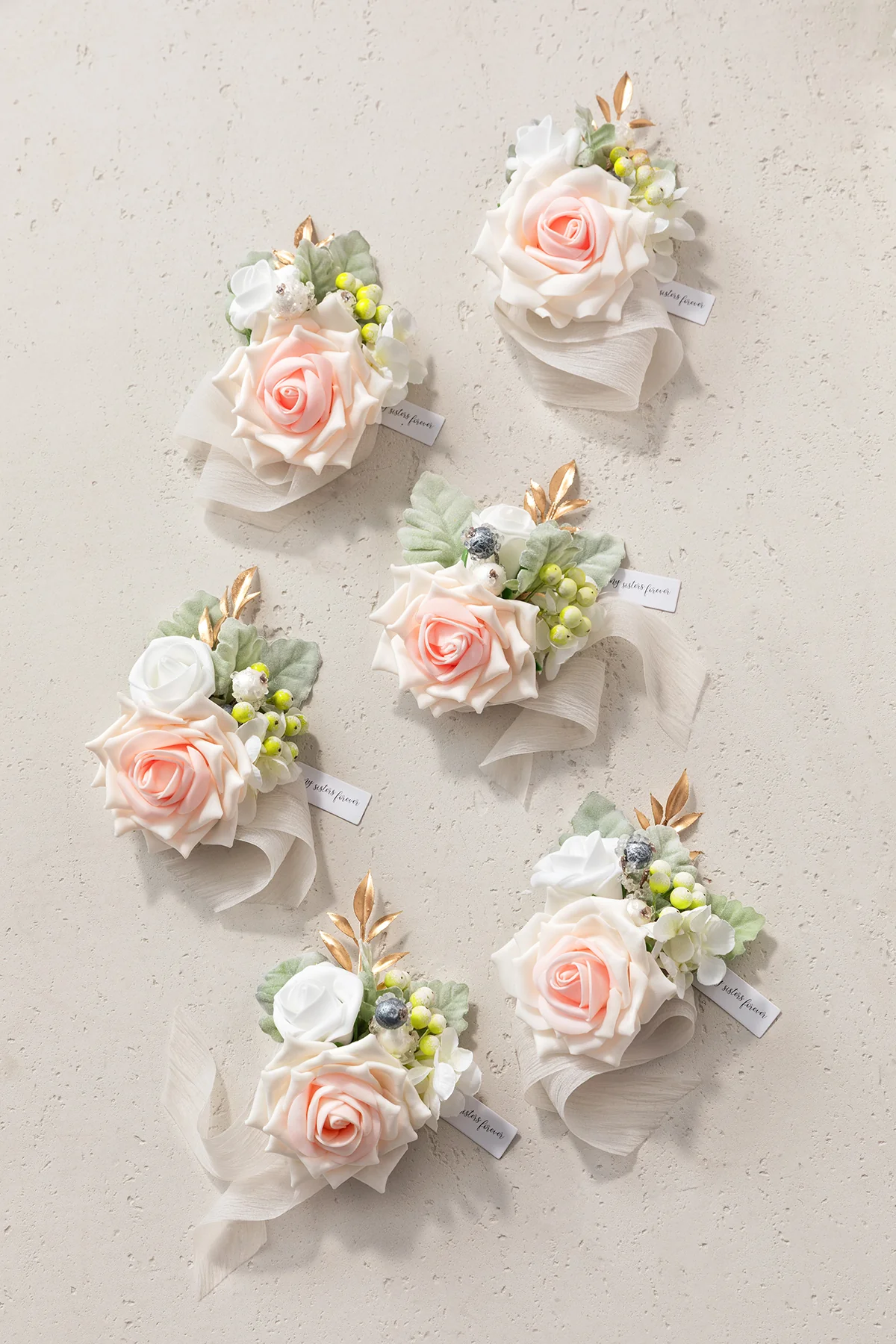 Wrist Corsages in Blush & Cream | Clearance - Image 2